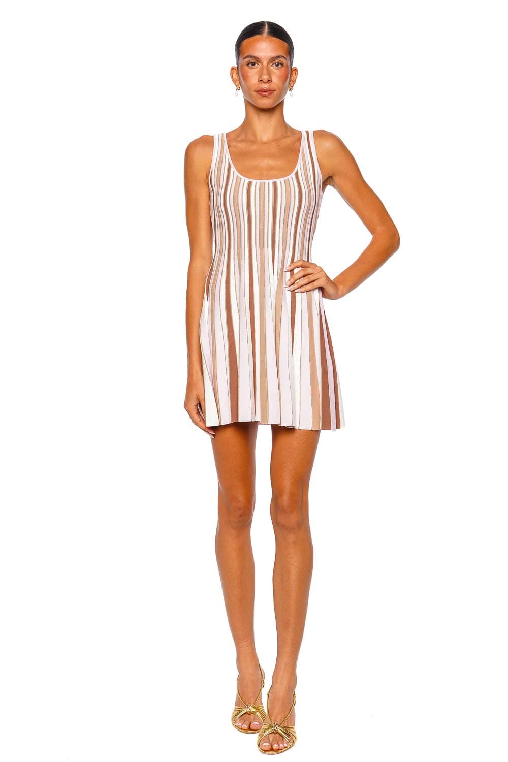 Cara Cara Leila Blush Stripe Sleeveless Mini Dress