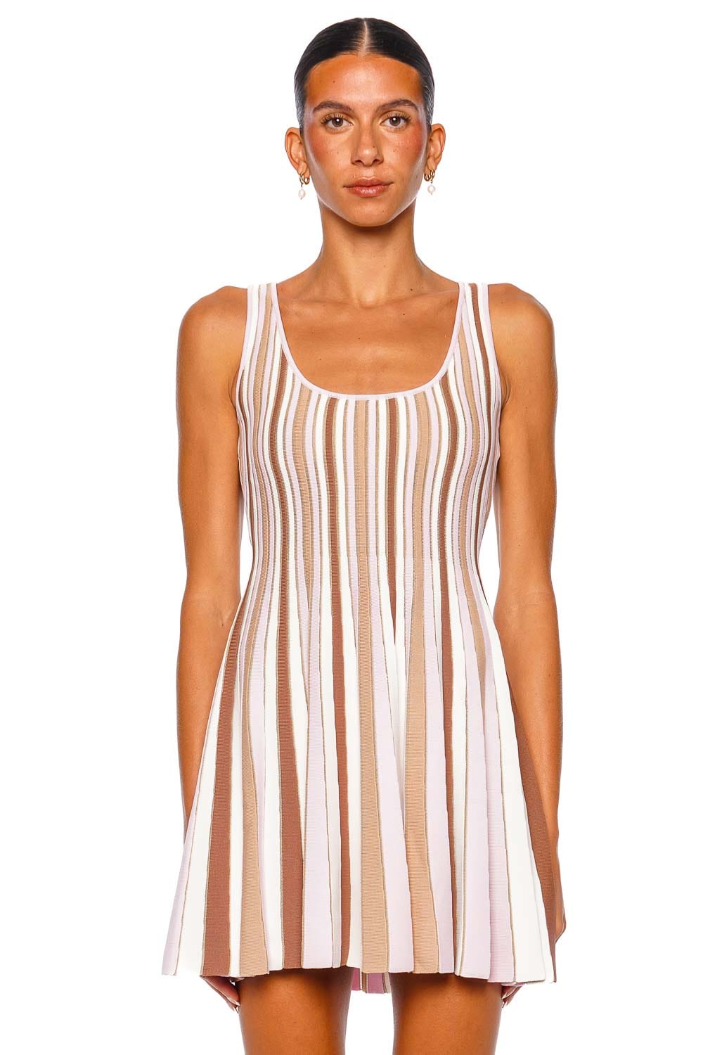 Cara Cara Leila Blush Stripe Sleeveless Mini Dress