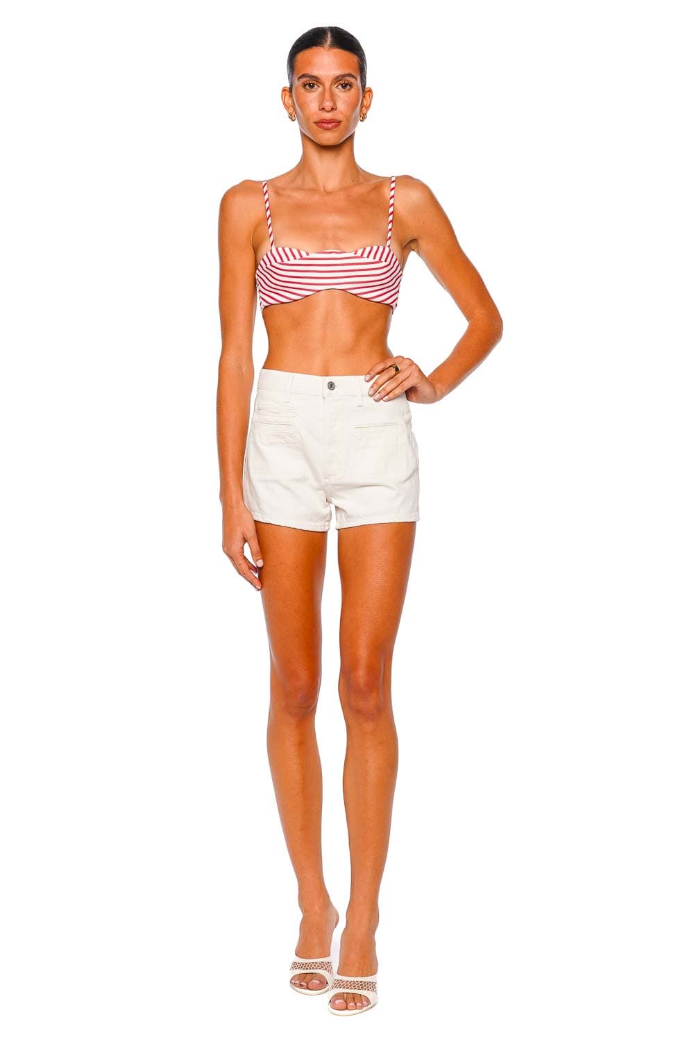 Citizens of Humanity Pashmina Welt Pocket Ivory Shorts