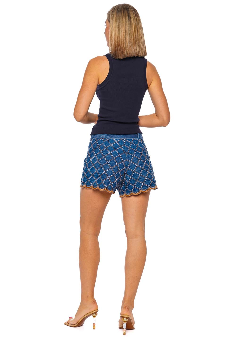 Citizens of Humanity Isabel Navy Ribbed Knit Tank