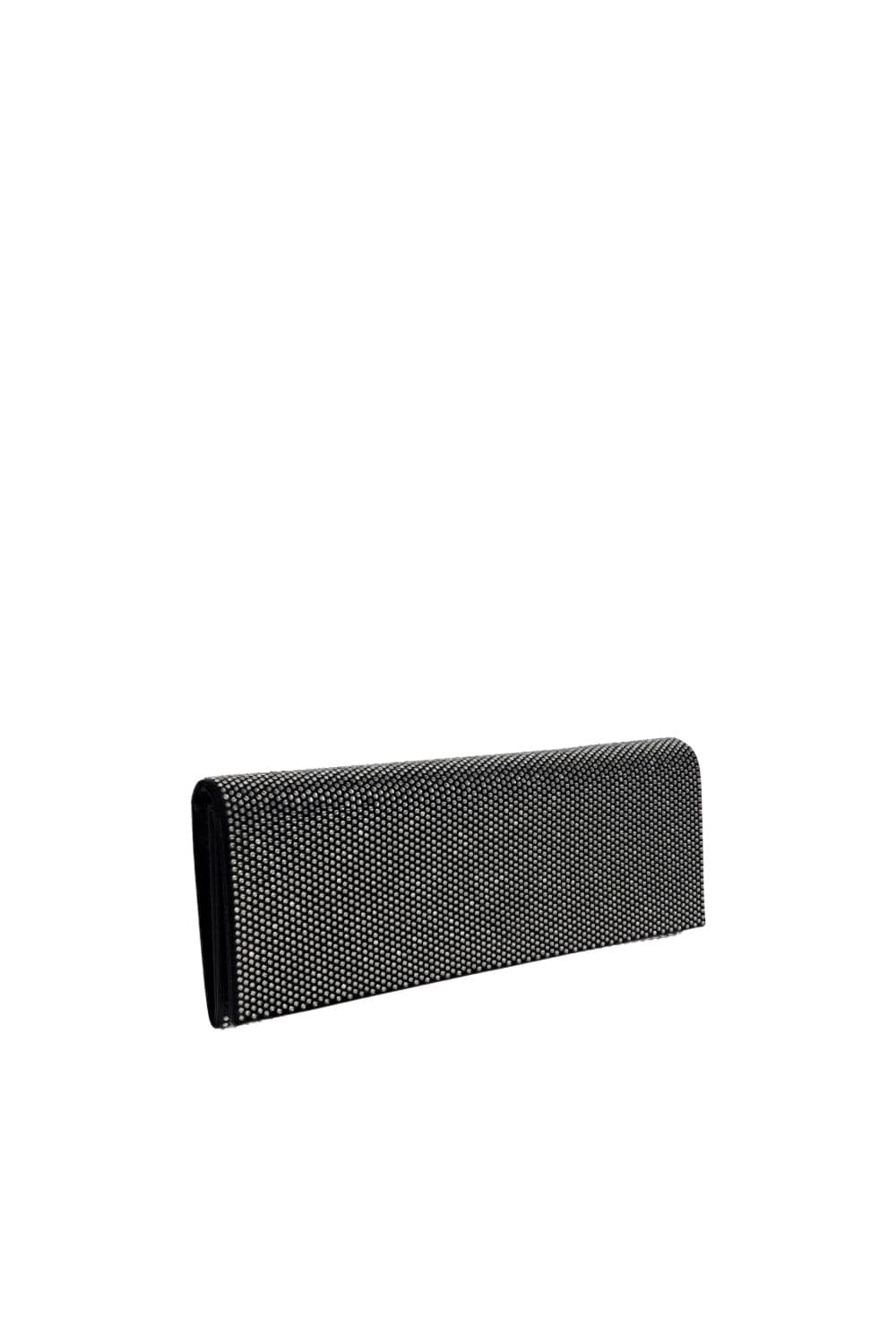 Gedebe Black Crystal Embellished Envelope Clutch