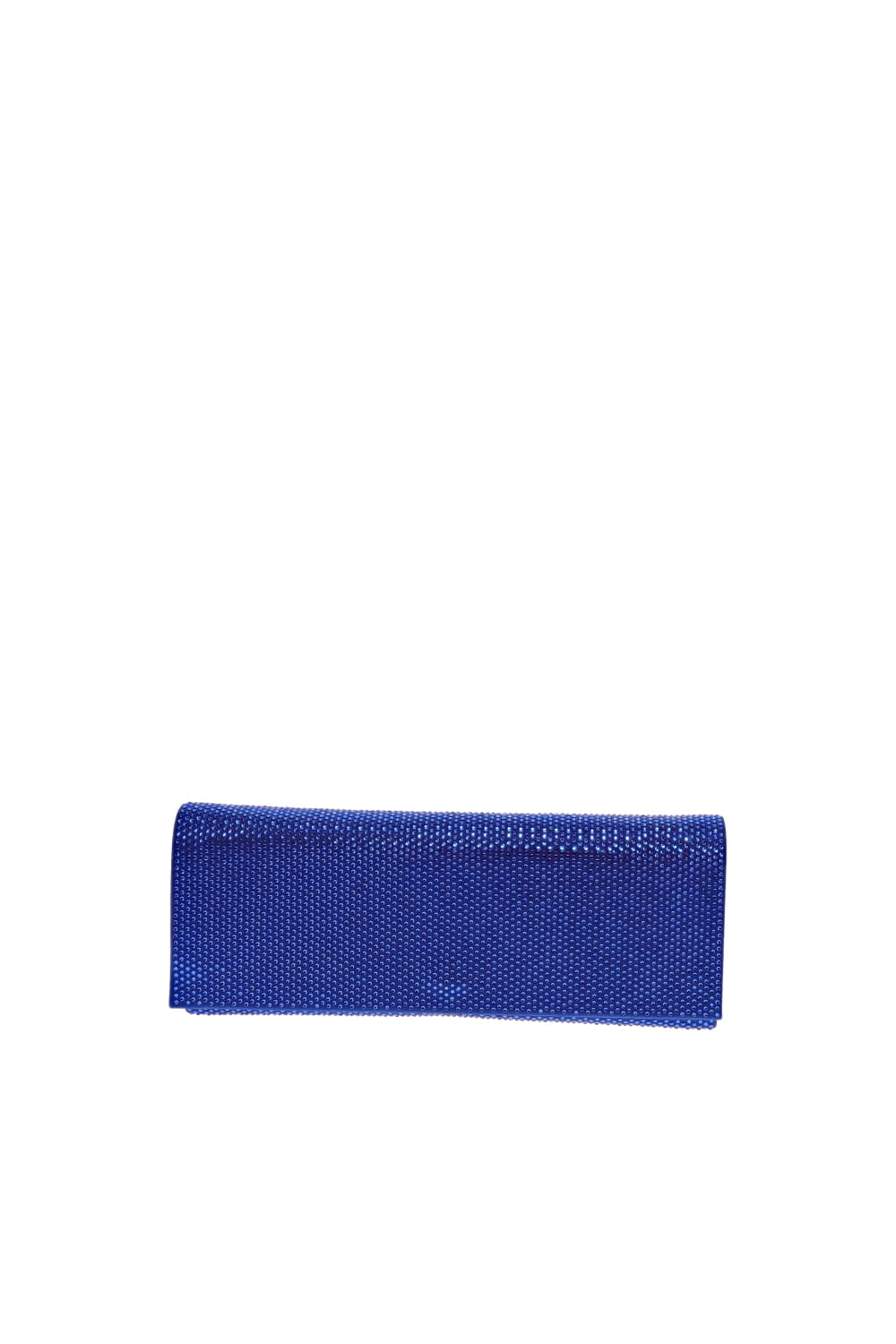 Gedebe Blue Crystal Embellished Envelope Clutch