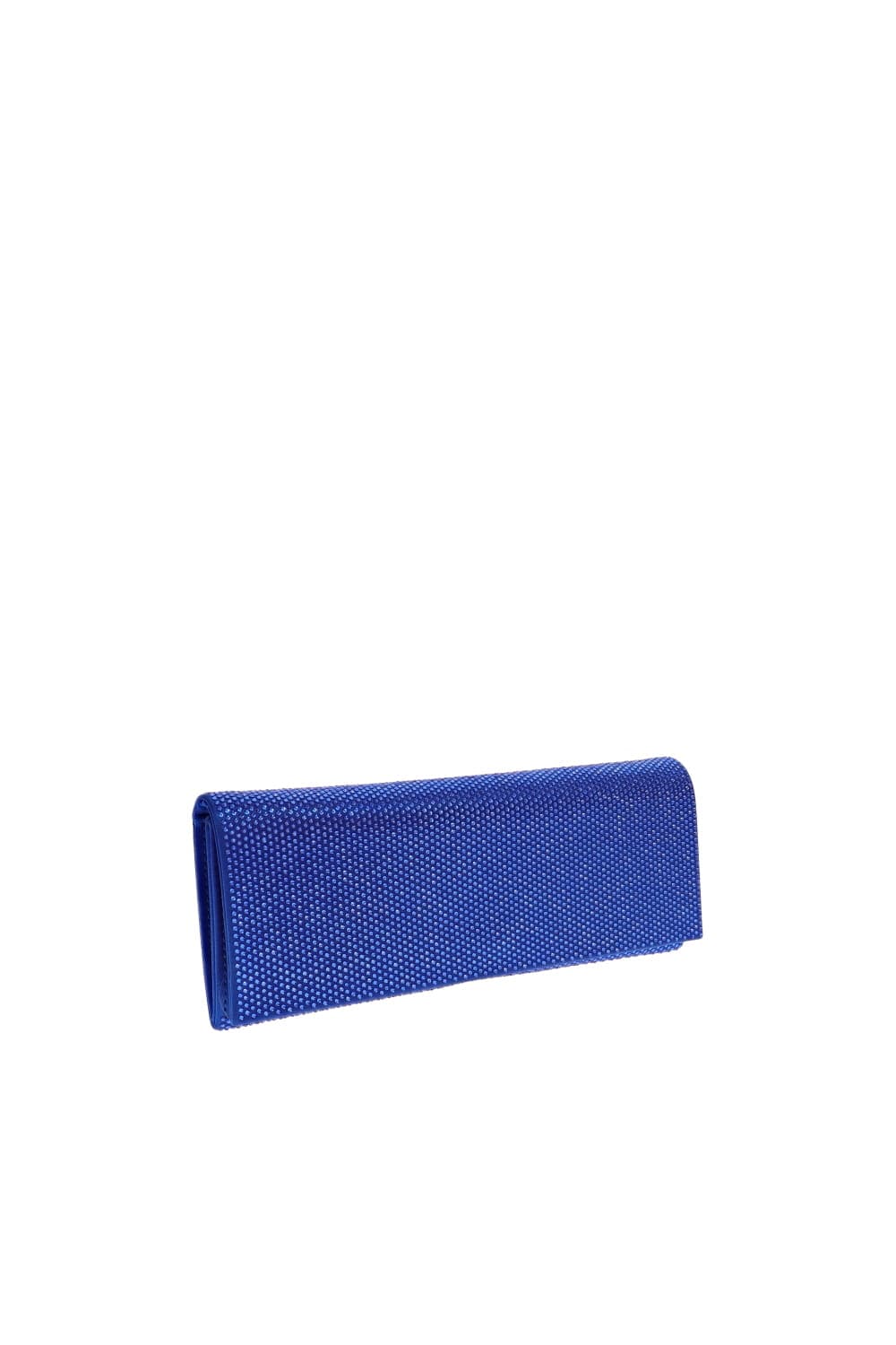 Gedebe Blue Crystal Embellished Envelope Clutch