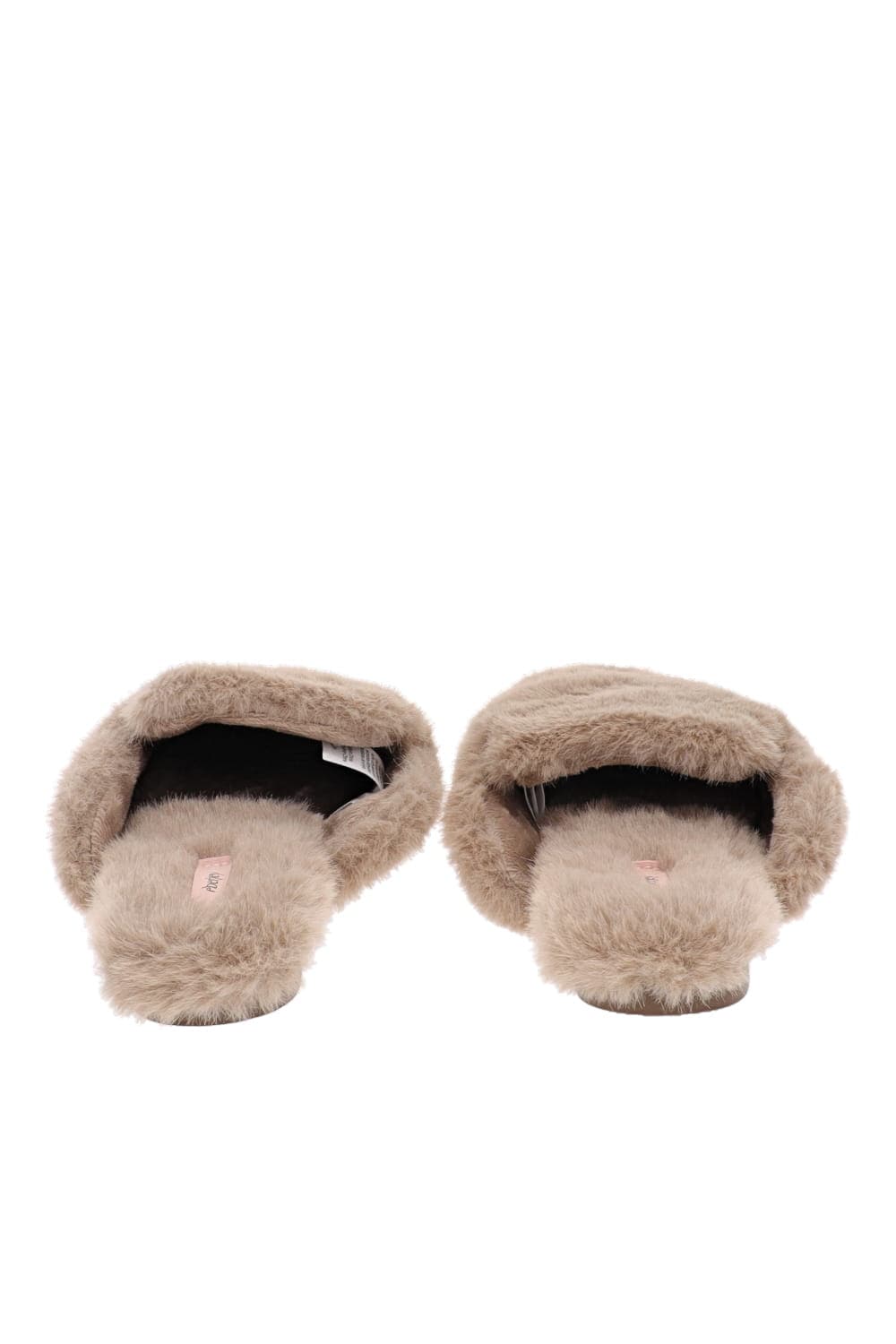 Eberjey Plush Slipper Toffee Faux Fur Backless Slippers