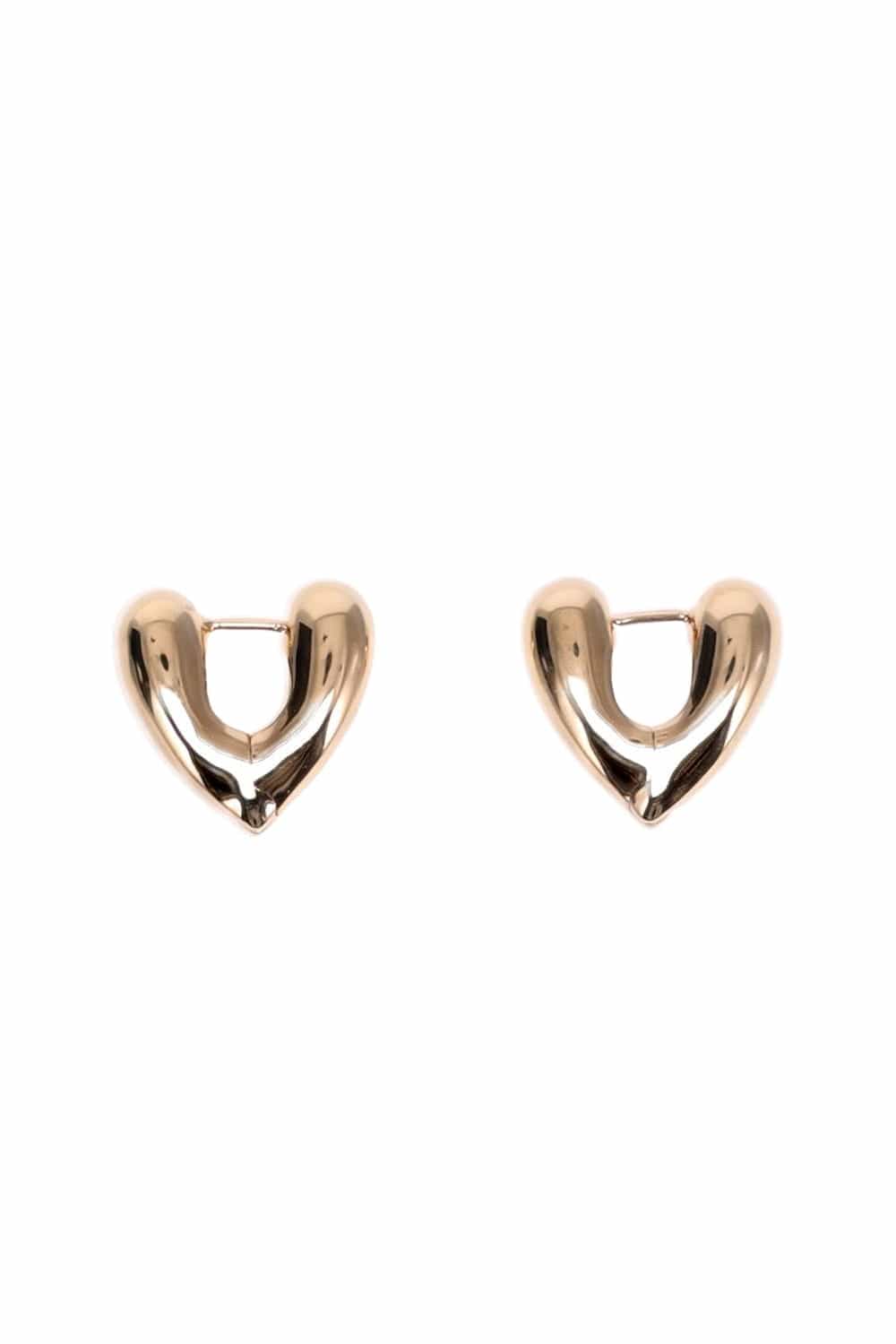 Annika Inez Heart Hoops Small Gold Heart Hoop Earrings