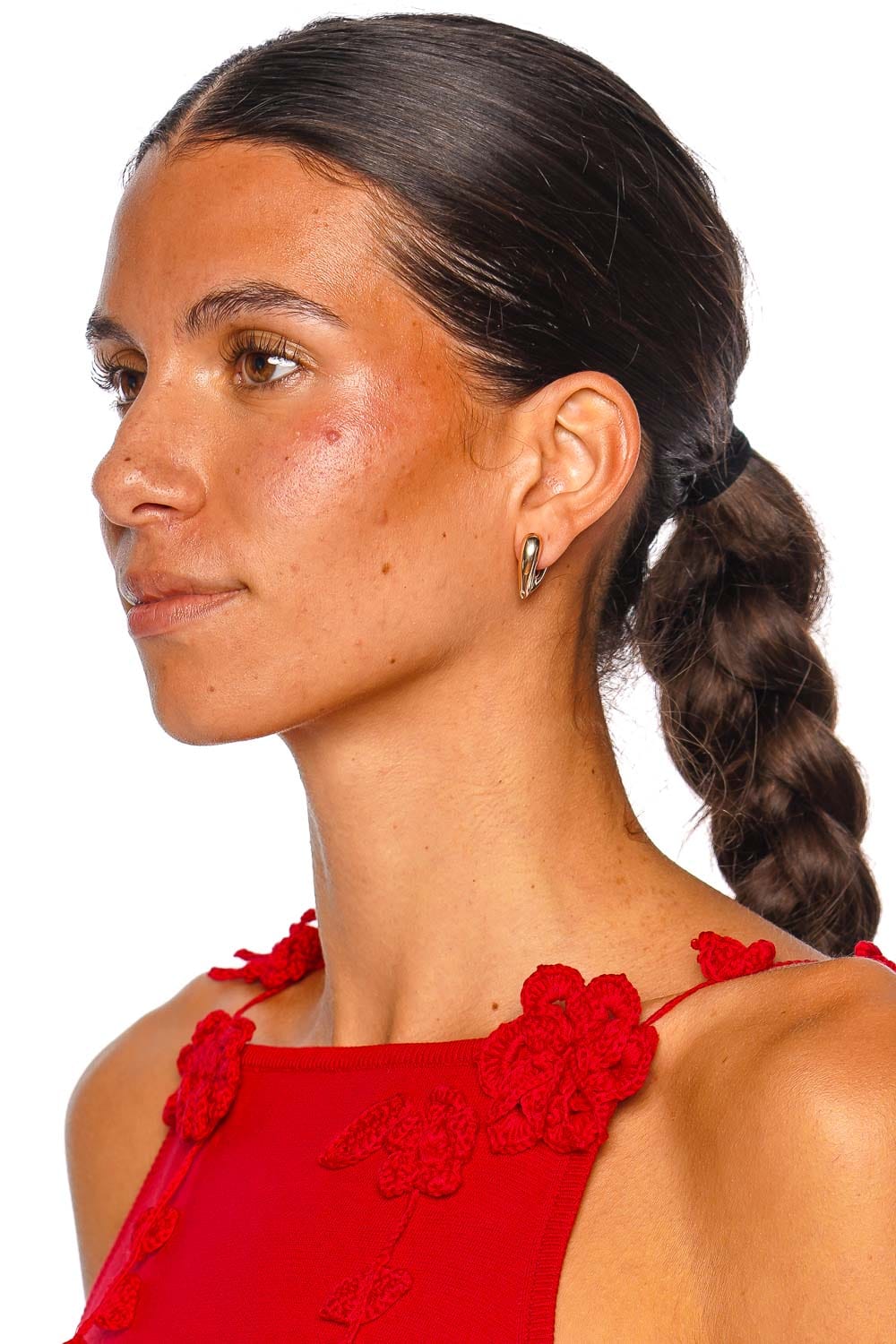 Annika Inez Small Gold Heart Hoop Earrings