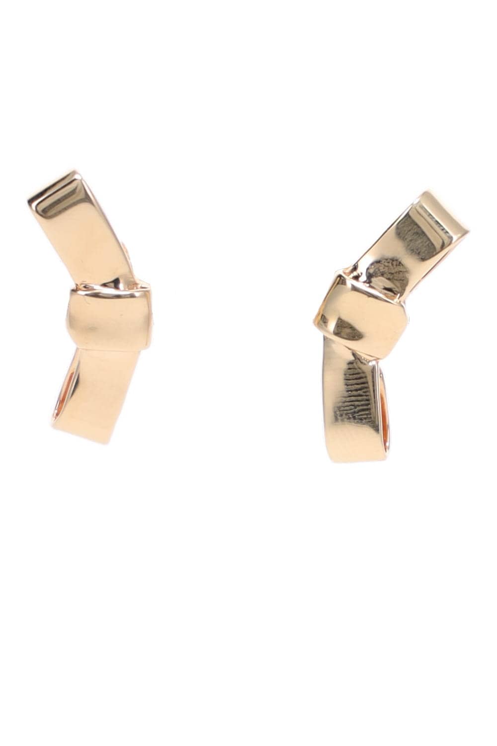 Annika Inez Petite Cravat Gold Knot Stud Earrings