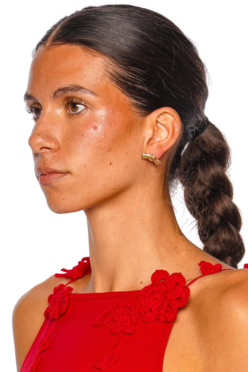 Annika Inez Petite Cravat Gold Stud Earrings