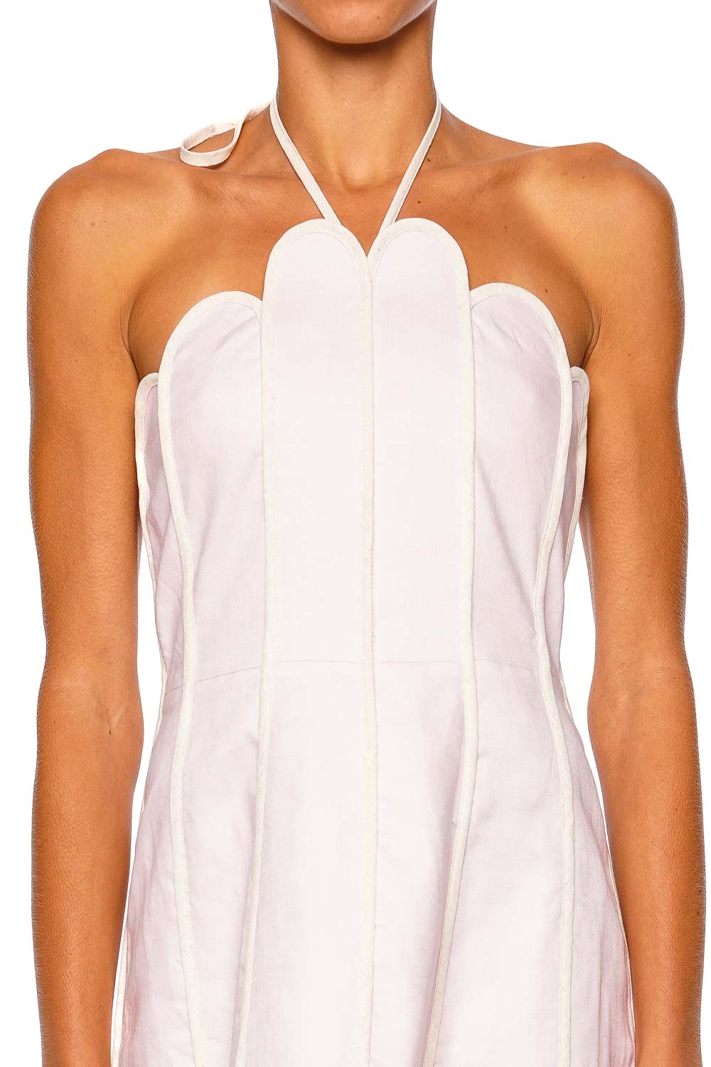 Azulu Lenny Ballet Pink Halter Mini Dress