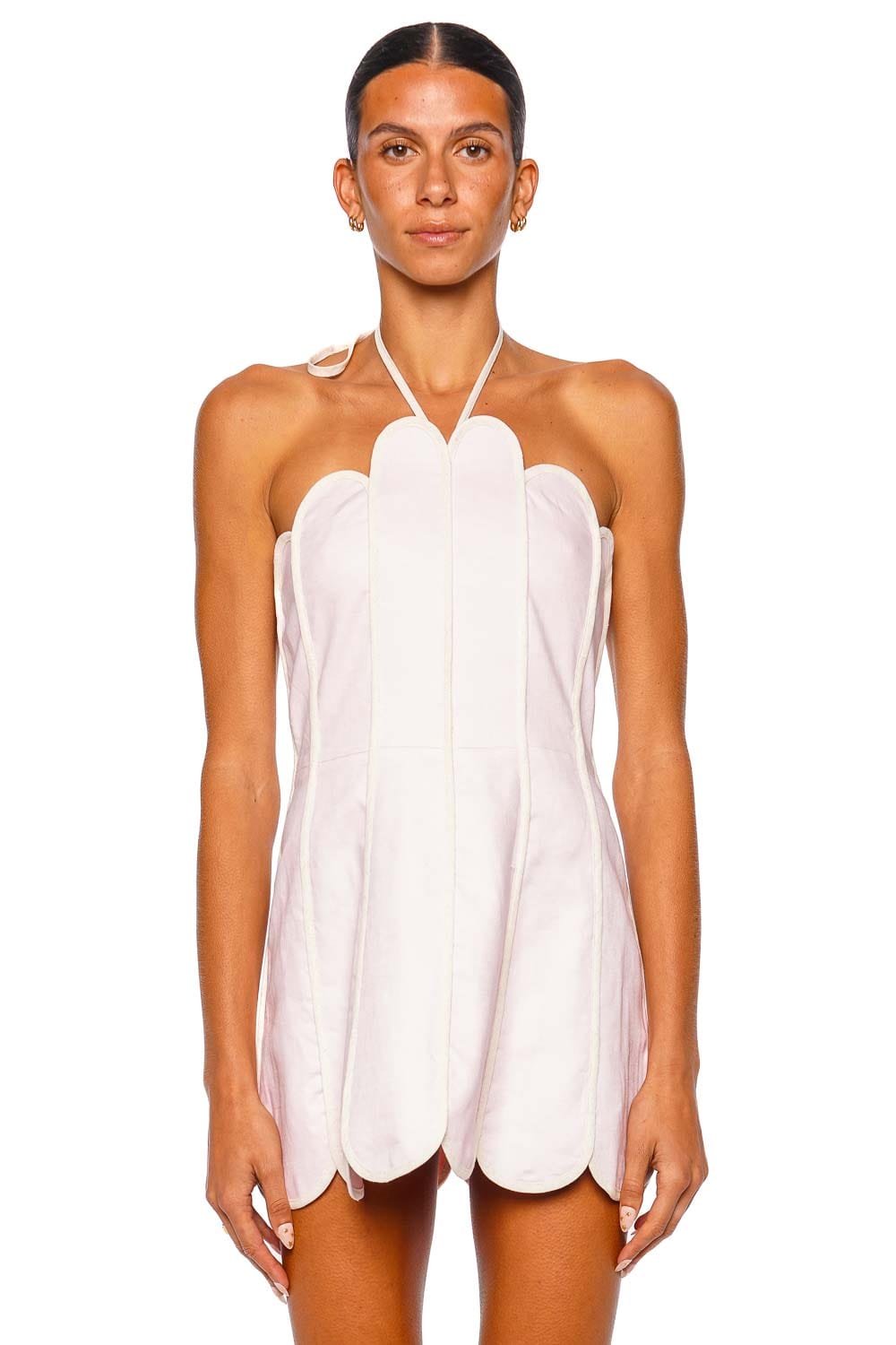 Azulu Lenny Ballet Pink Halter Mini Dress
