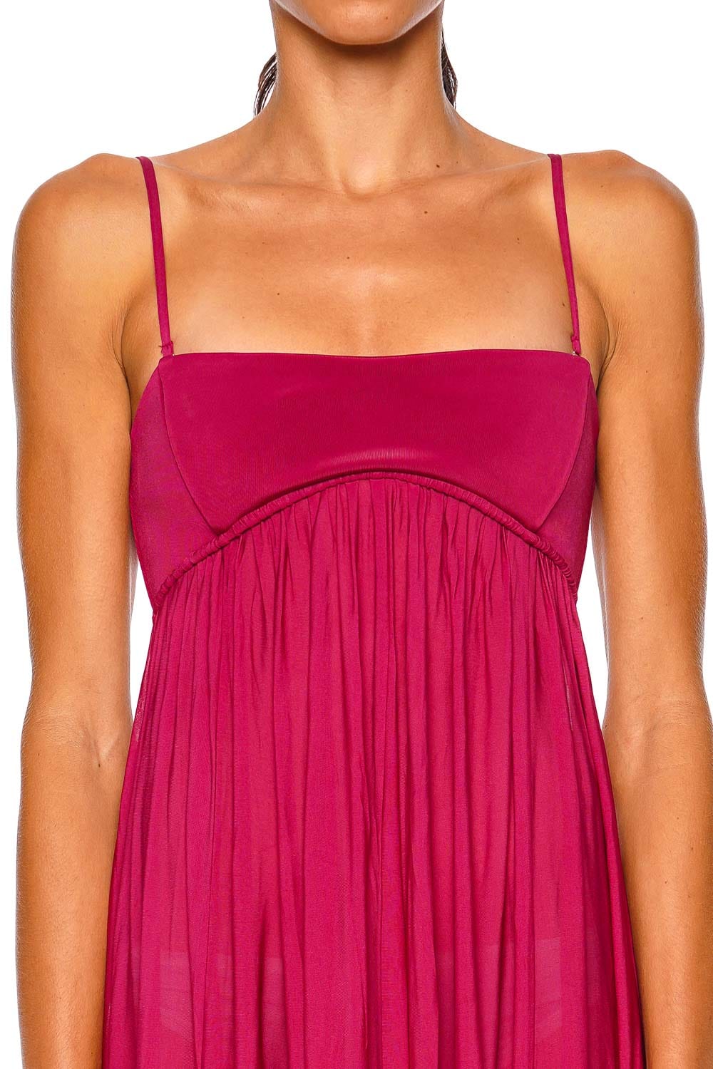 ZIMMERMANN Luna Jersey Fuchsia Strappy Maxi Gown