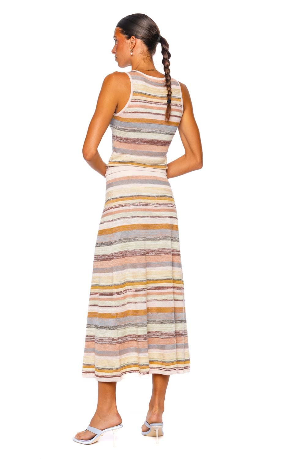 ZIMMERMANN Luna Mouline Multi Stripe Sleeveless Racer Tank