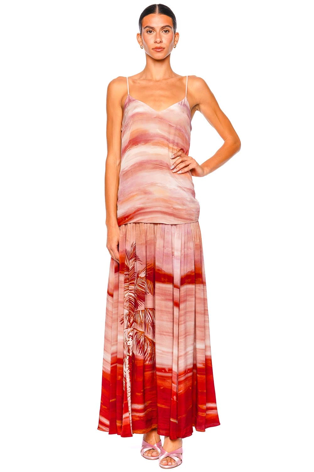 Hemant and Nandita Asma Pleated Maxi Dress