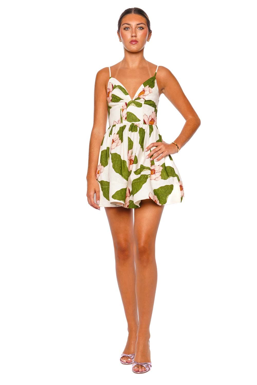 Cara Cara Miro Lotus Ivory Linen Mini Dress