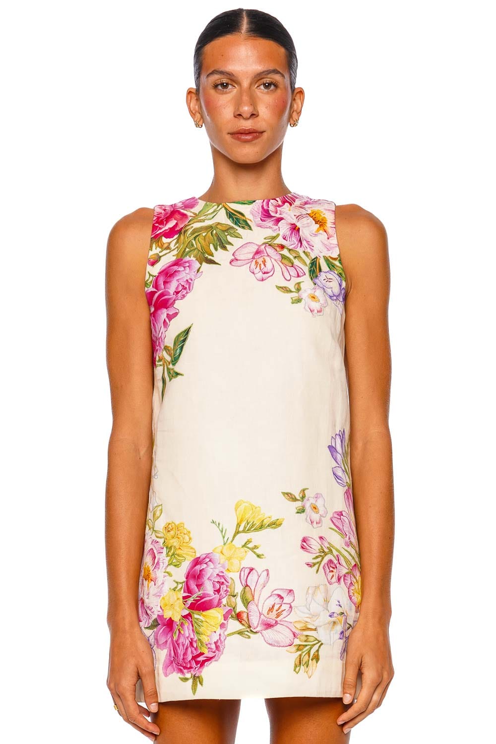 Hemant and Nandita Avya Multi Sleeveless Shift Mini Dress