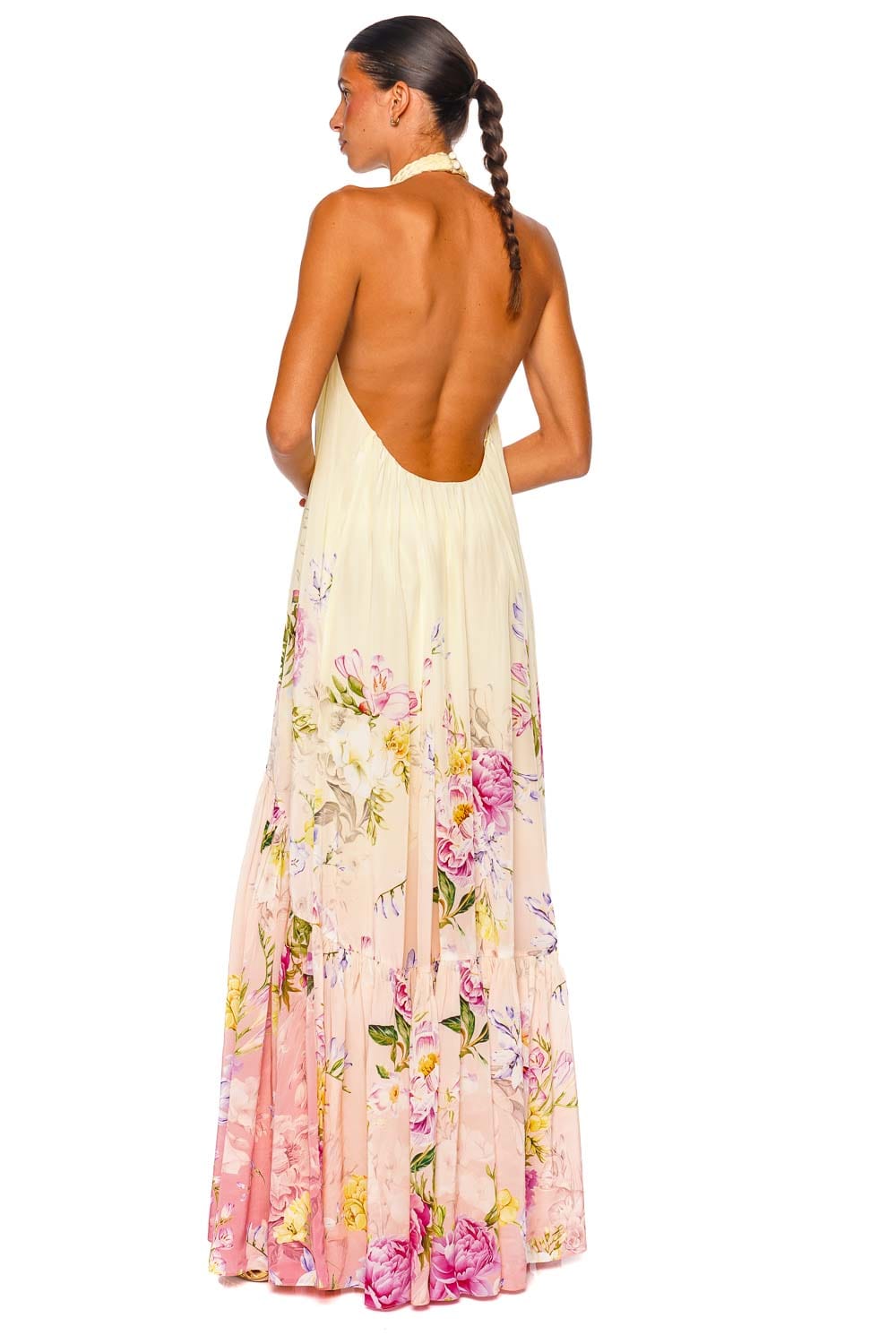 Hemant and Nandita Avya Multi Halter Neck Maxi Dress