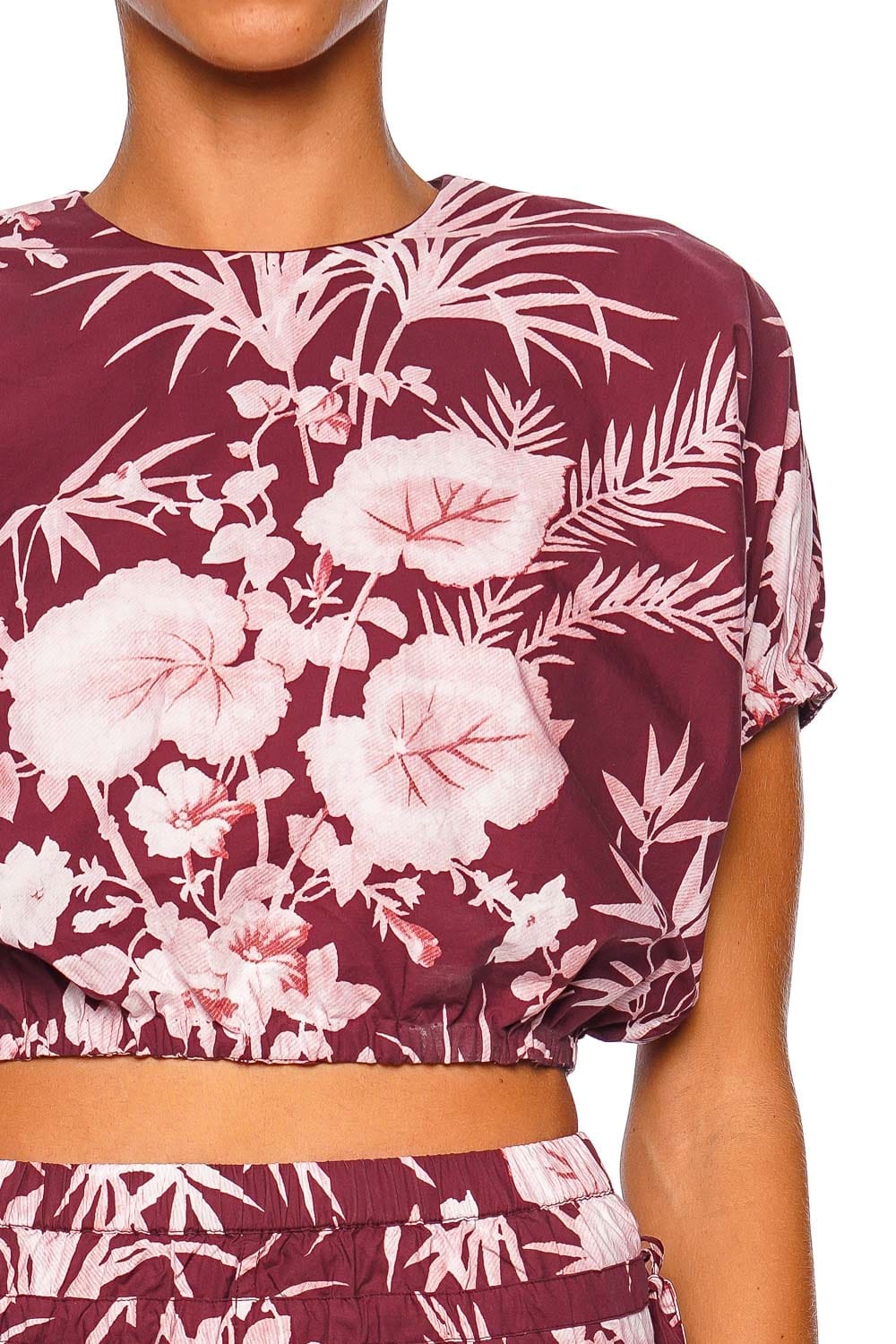 Cara Cara Bari Paradise Blush Short Sleeve Cropped Top