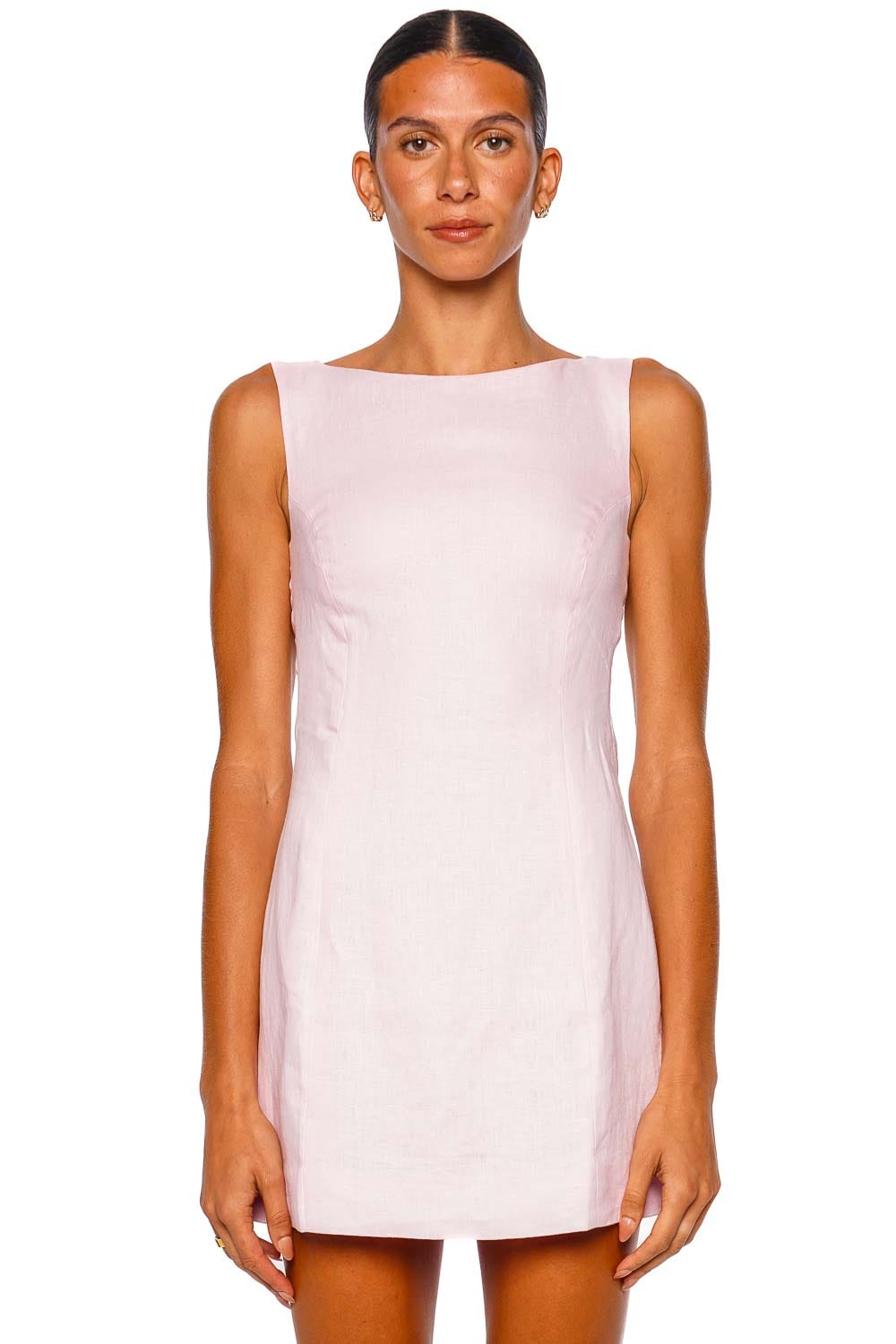 Faithfull The Brand Lydie Palazzo Sleeveless Mini Dress Pink