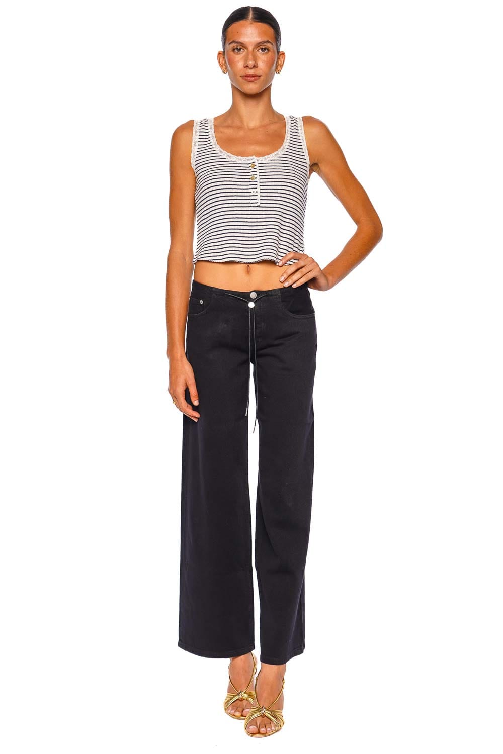 Still Here Cool in Black Black Wide Leg Pants