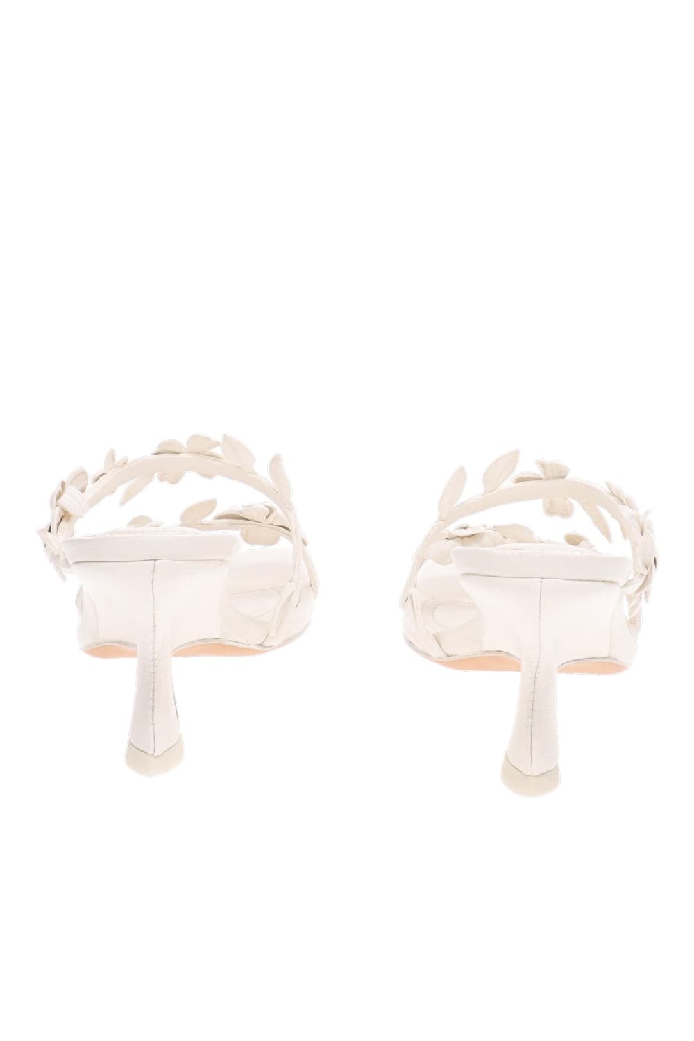 SIMKHAI Willow Ivory Floral Strappy Heeled Sandal