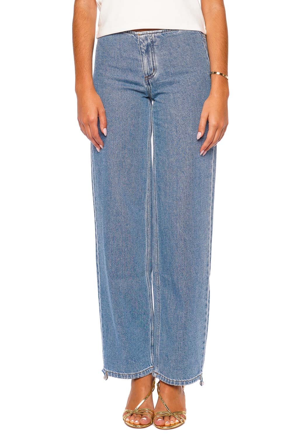 Still Here Sport Classic Blue Low Rise Drawstring Jean