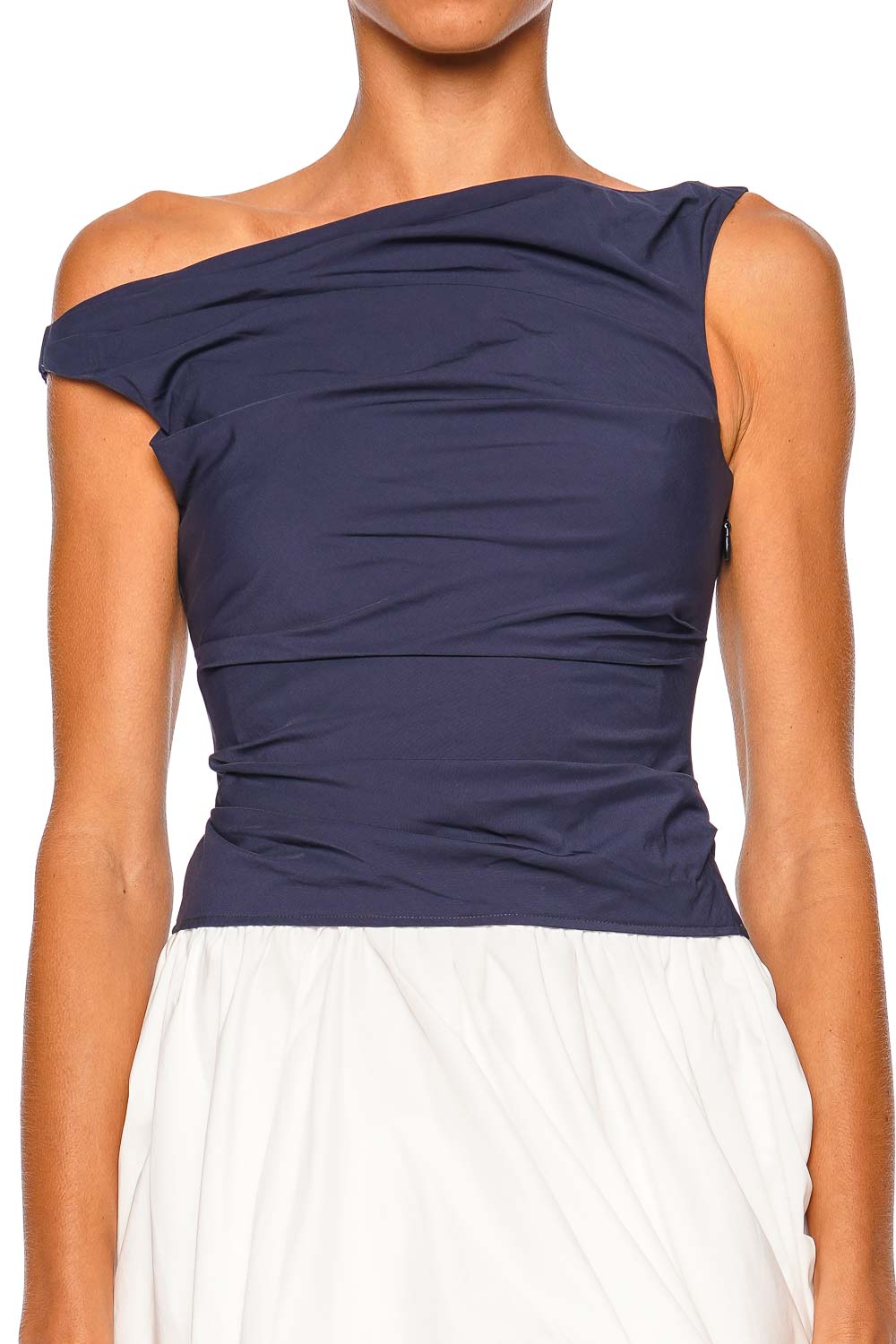 SIMKHAI Salina Midnight Multi One-Shoulder Bubble Mini Dress