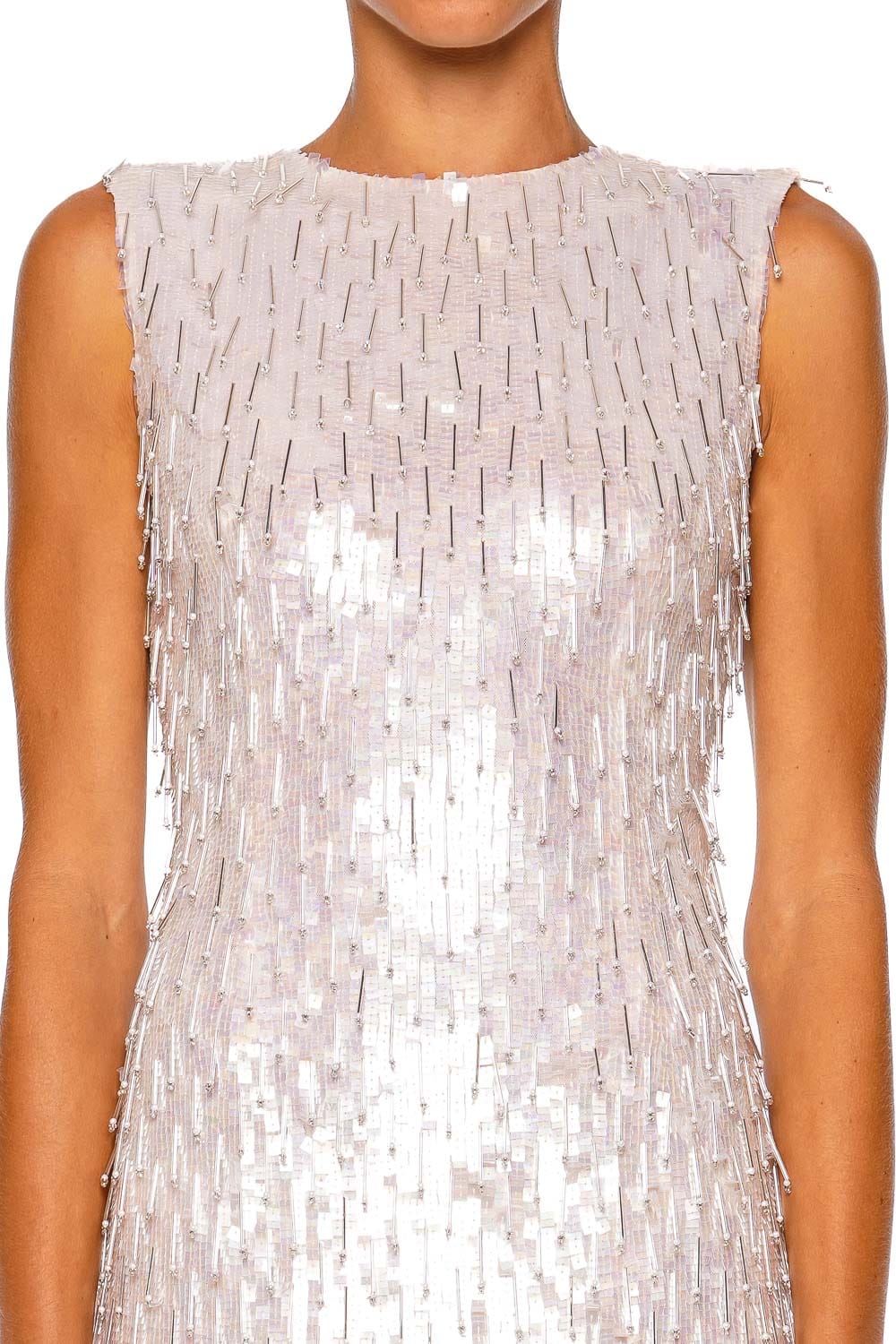 Rachel Gilbert Calypso Mini Creme Sleeveless Mini Dress