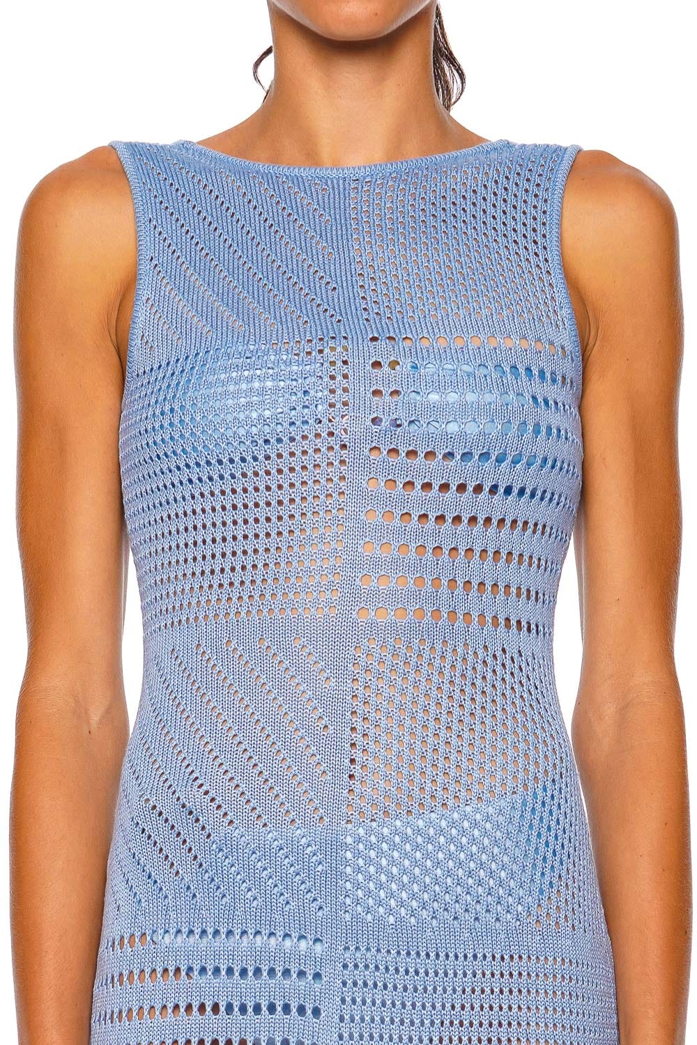Solid & Striped The Morenzo Blue Lagoon Sleeveless Open Back Maxi Dress