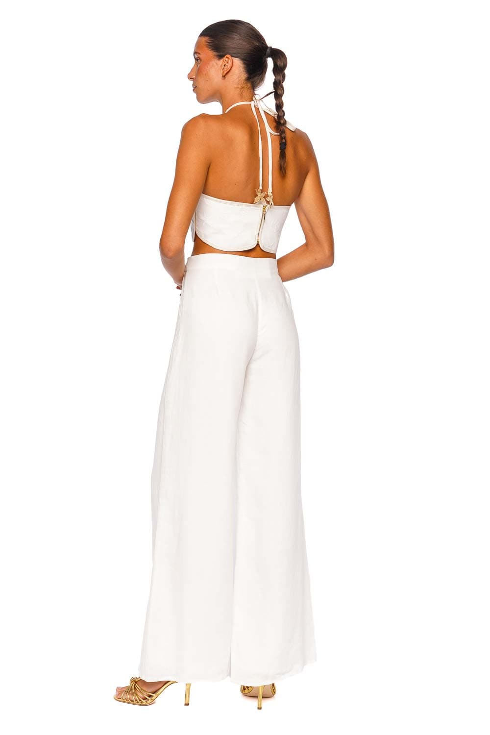 Azulu Vaiana Ivory Wide Leg Pant