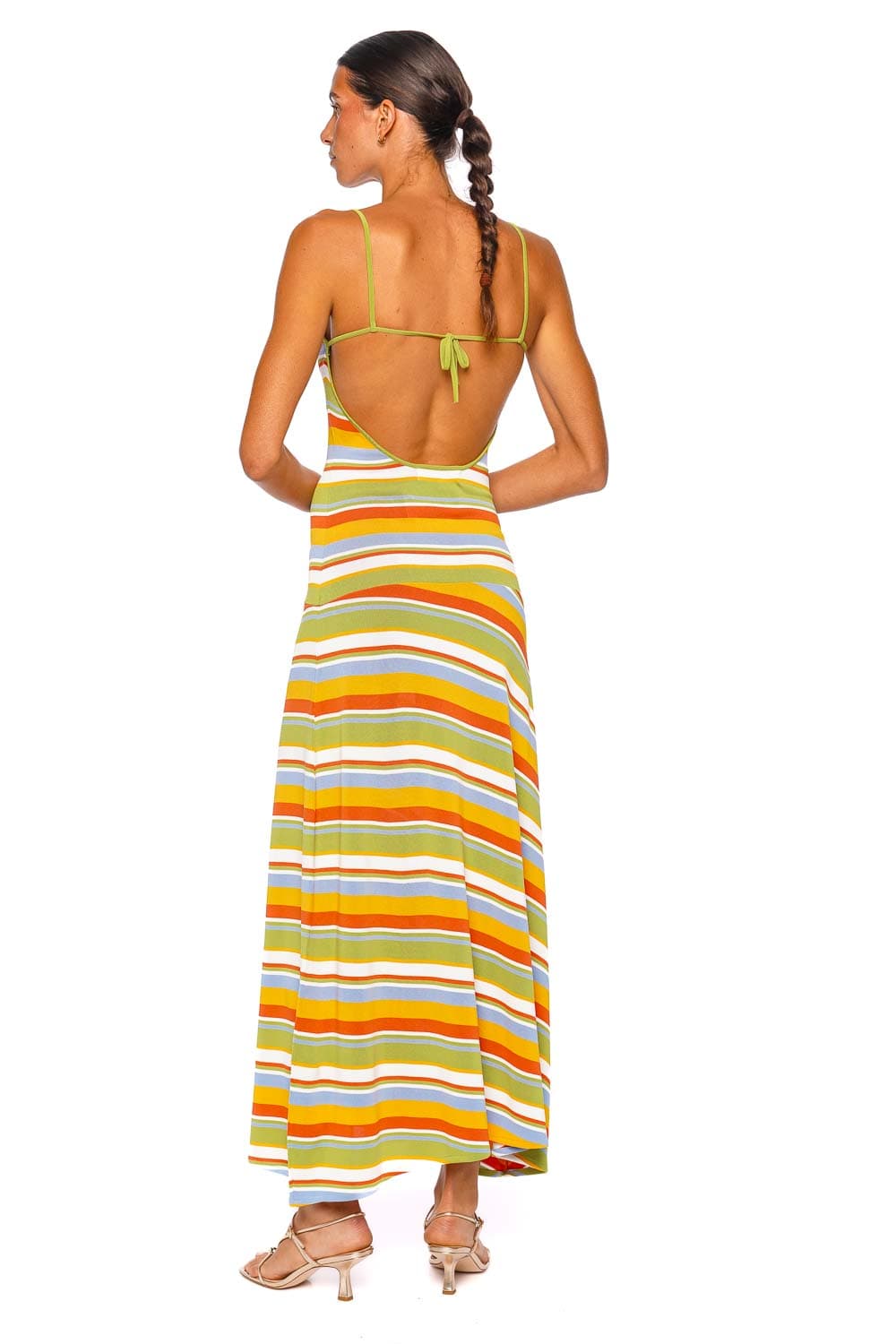 Solid & Striped The Lottie Dress Striped Strappy Maxi Dress