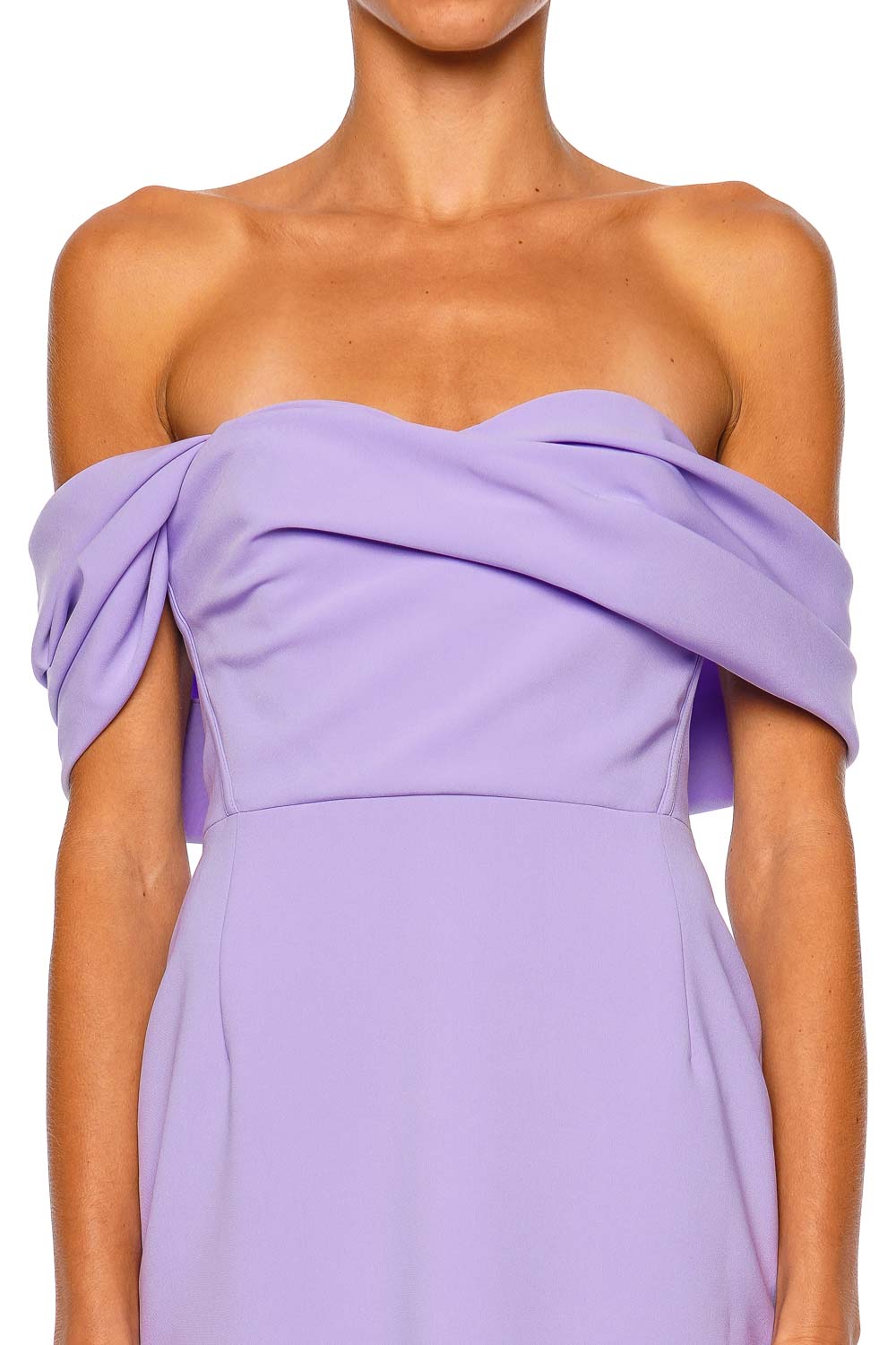 Carolina Herrera Sofia Violeta Off Shoulder Column Gown