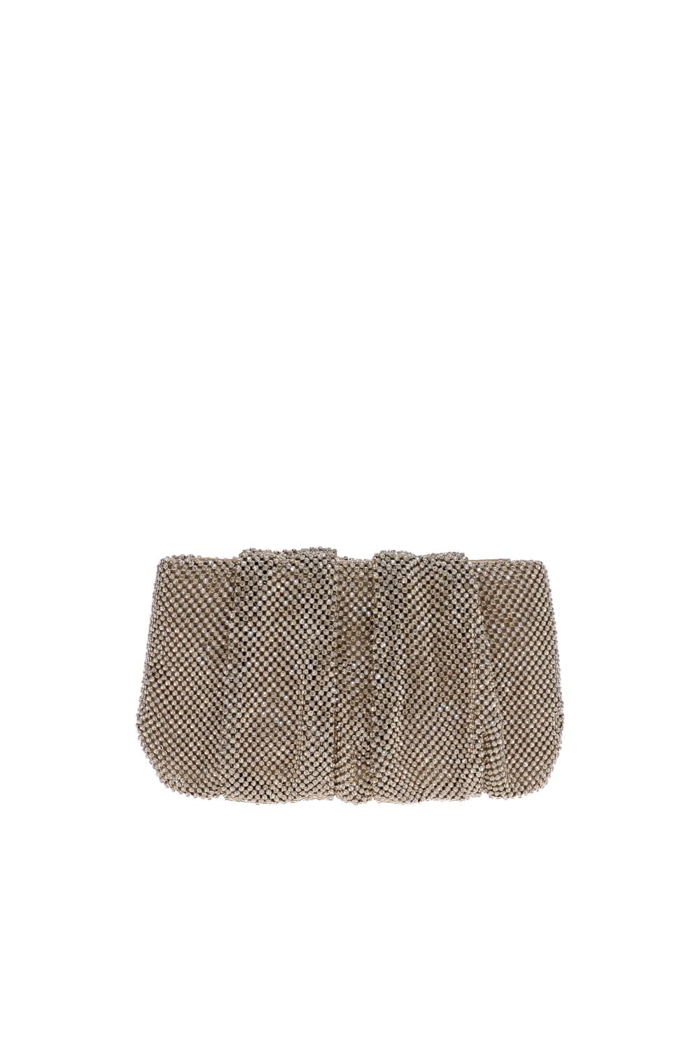 Loeffler Randall Serena Shadow Gold Gathered Clutch