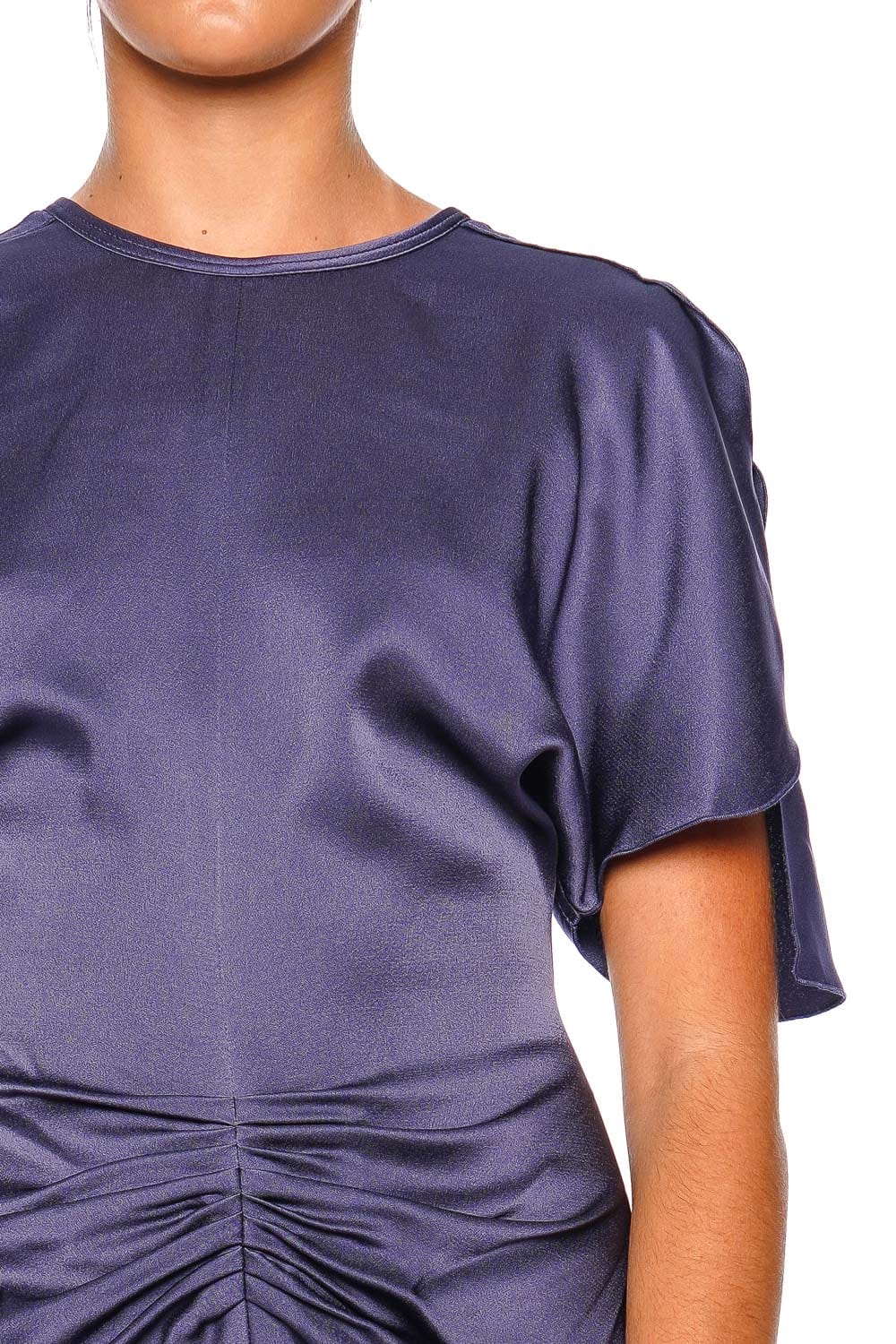 Victoria Beckham Isabella Eclipse Short Sleeve Ruched Gown