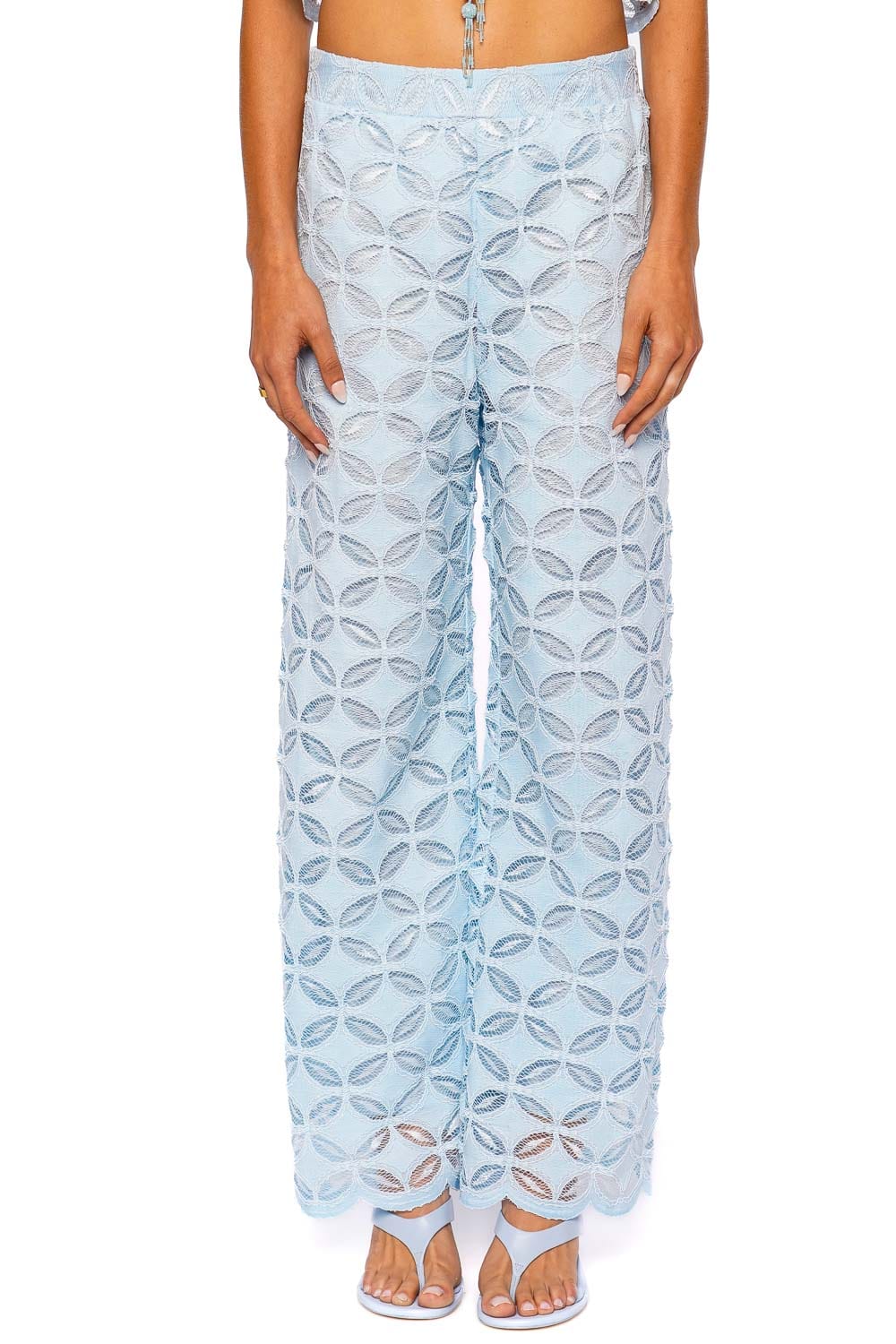 Waimari Toscana Blue Lace Wide Leg Pant