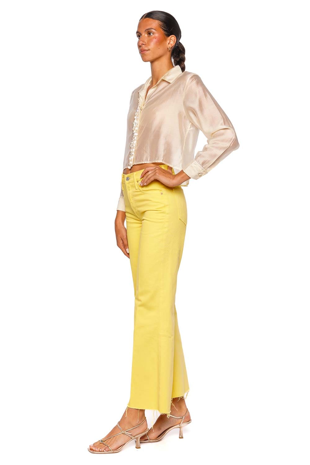 Waimari Mojave Shell Embellished Button Down Blouse