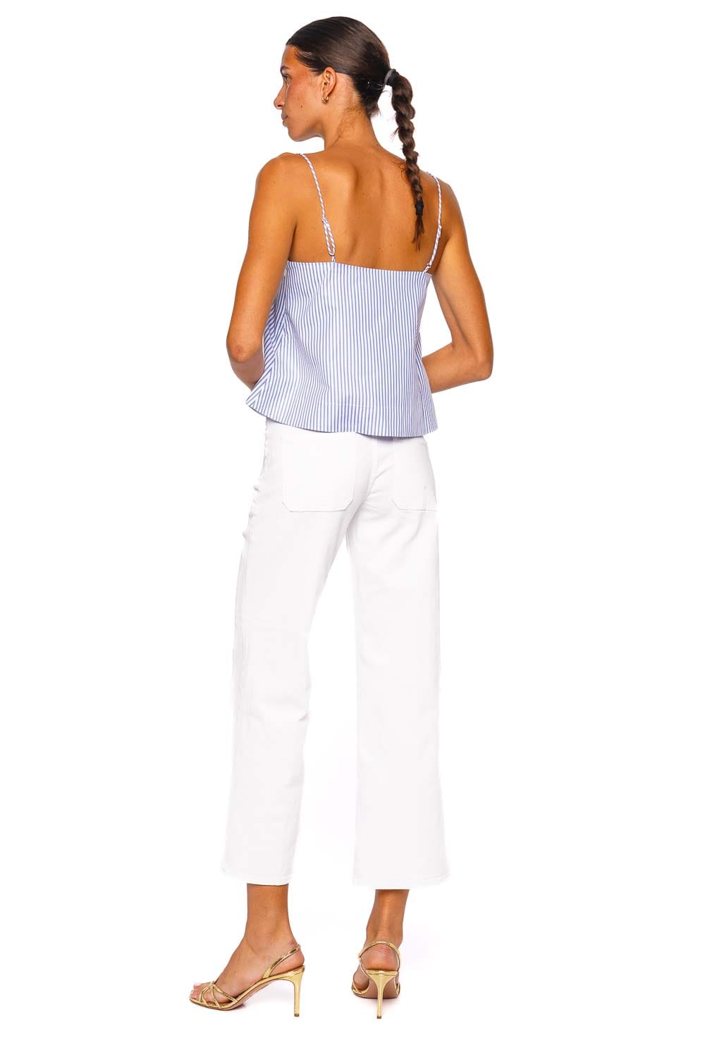 MOTHER Denim Patch Pocket Mid Rise Maven Ankle Jean