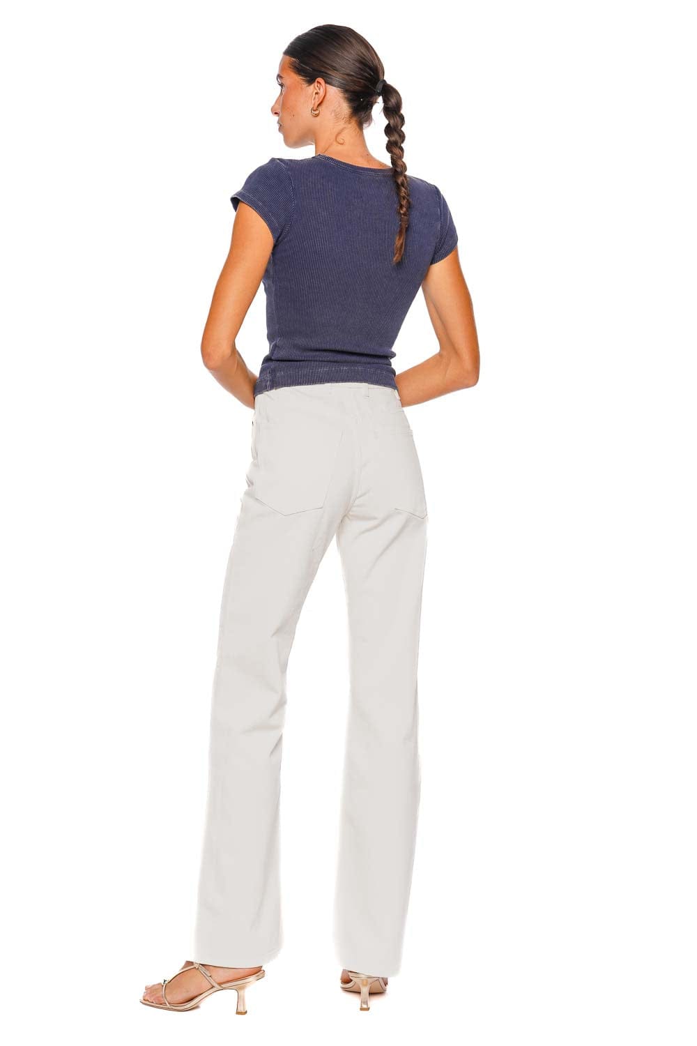 Citizens of Humanity Nello Tee Mineral Navy Cap Sleeve Top