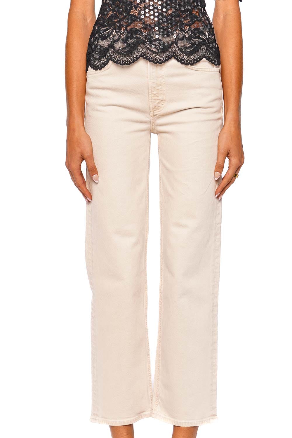 Citizens of Humanity Palma Almond Straight Leg Jeans Clean Hem