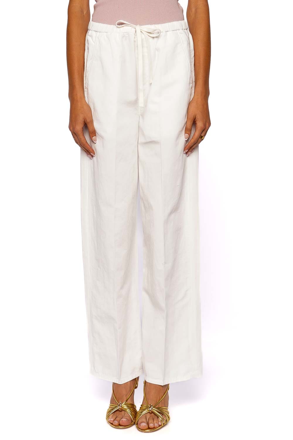 Citizens of Humanity Aurora Cream Wide Leg Pull On Pant