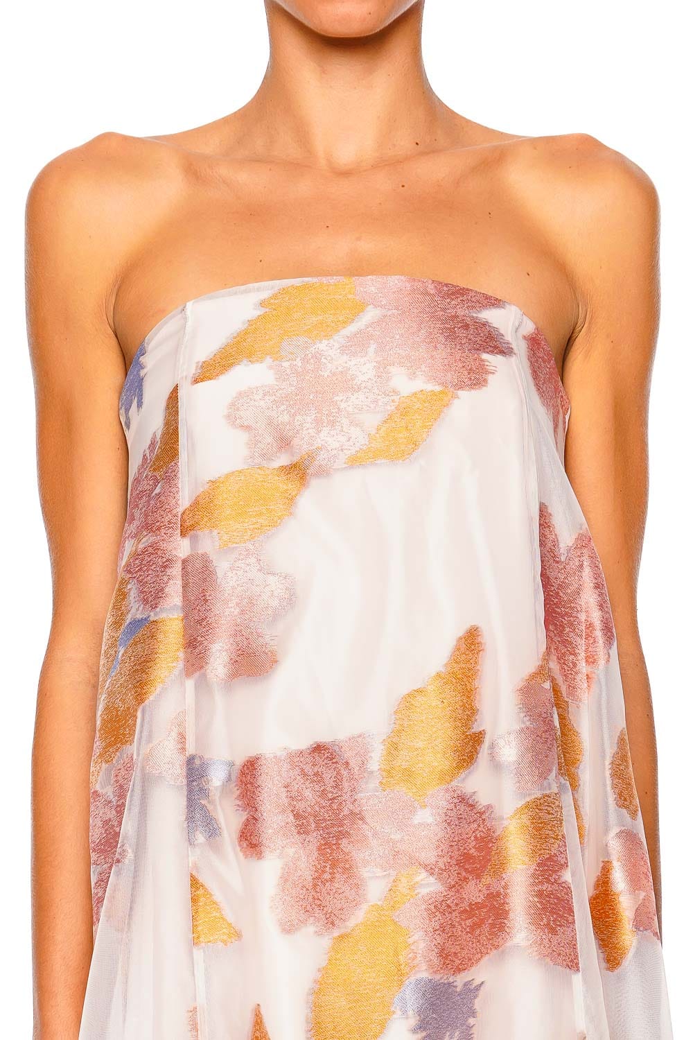 Staud Allyson Spring Day Strapless Maxi Dress