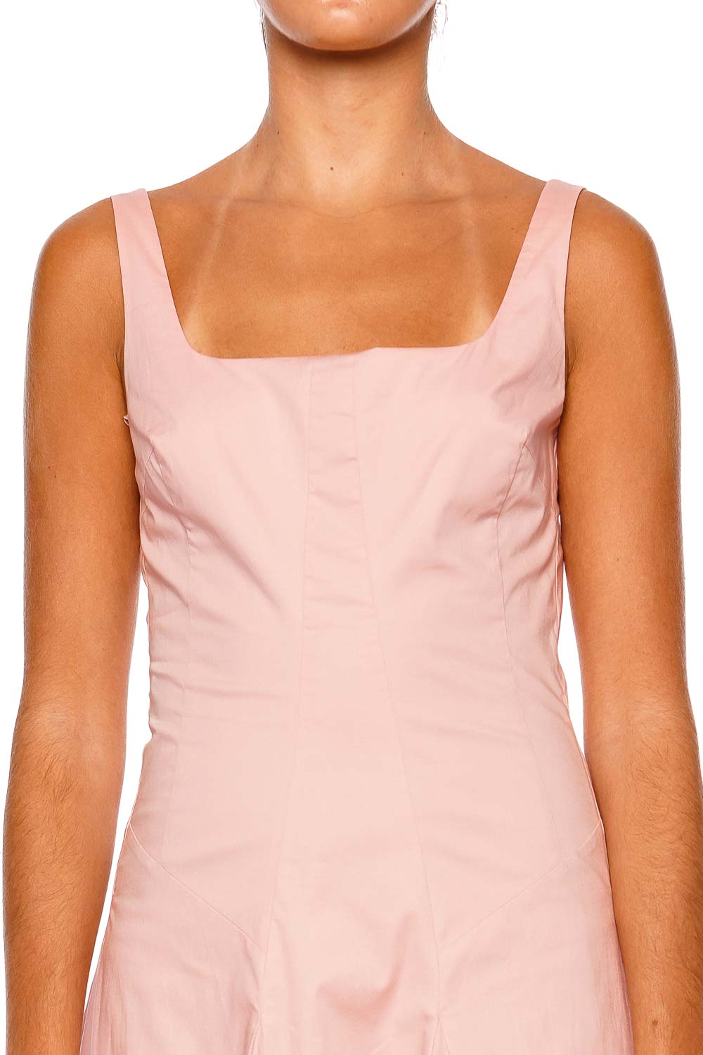 Staud Willow Tulip Sleeveless Midi Dress