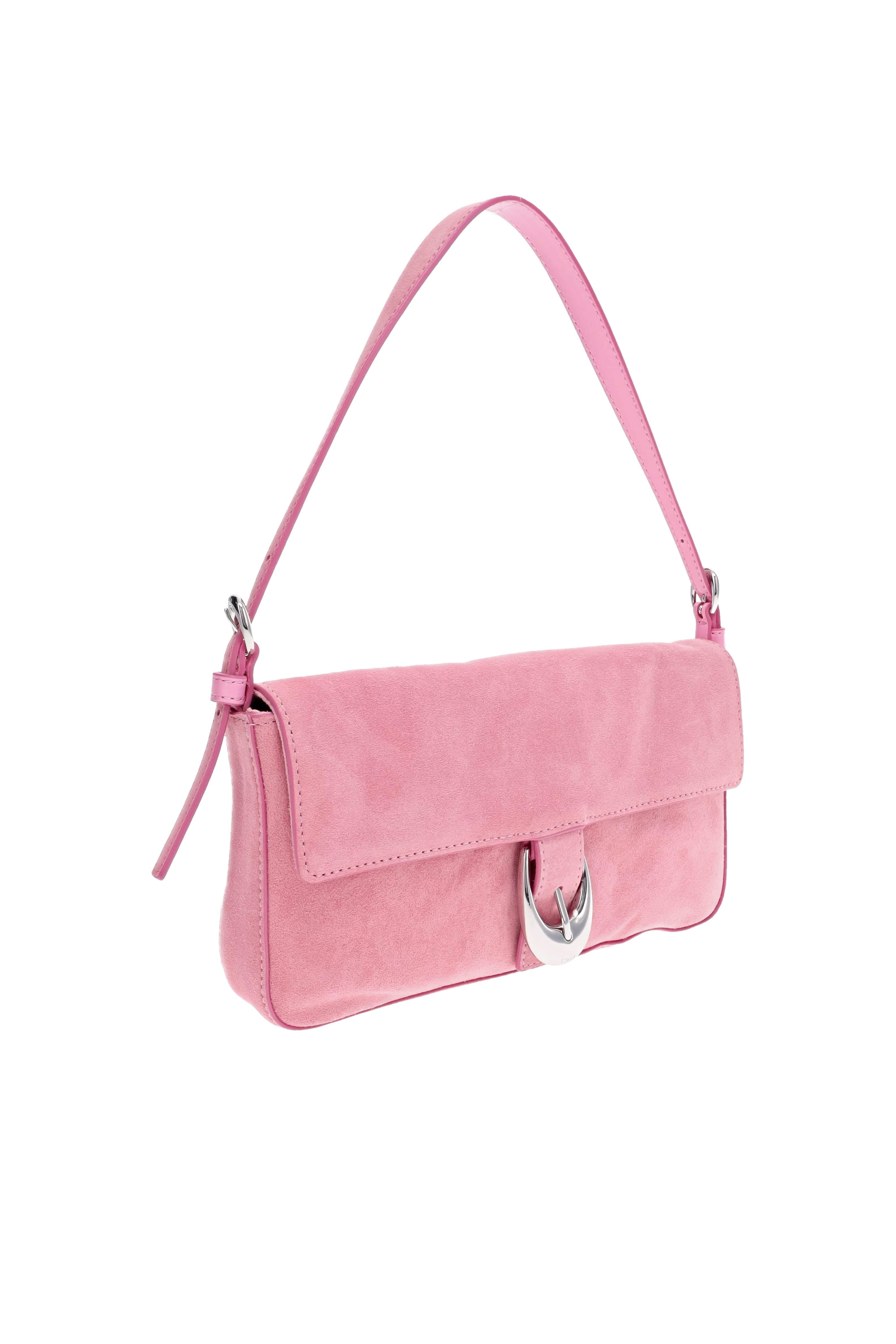Staud Harlow Bag Orchid Pink Suede Shoulder Bag