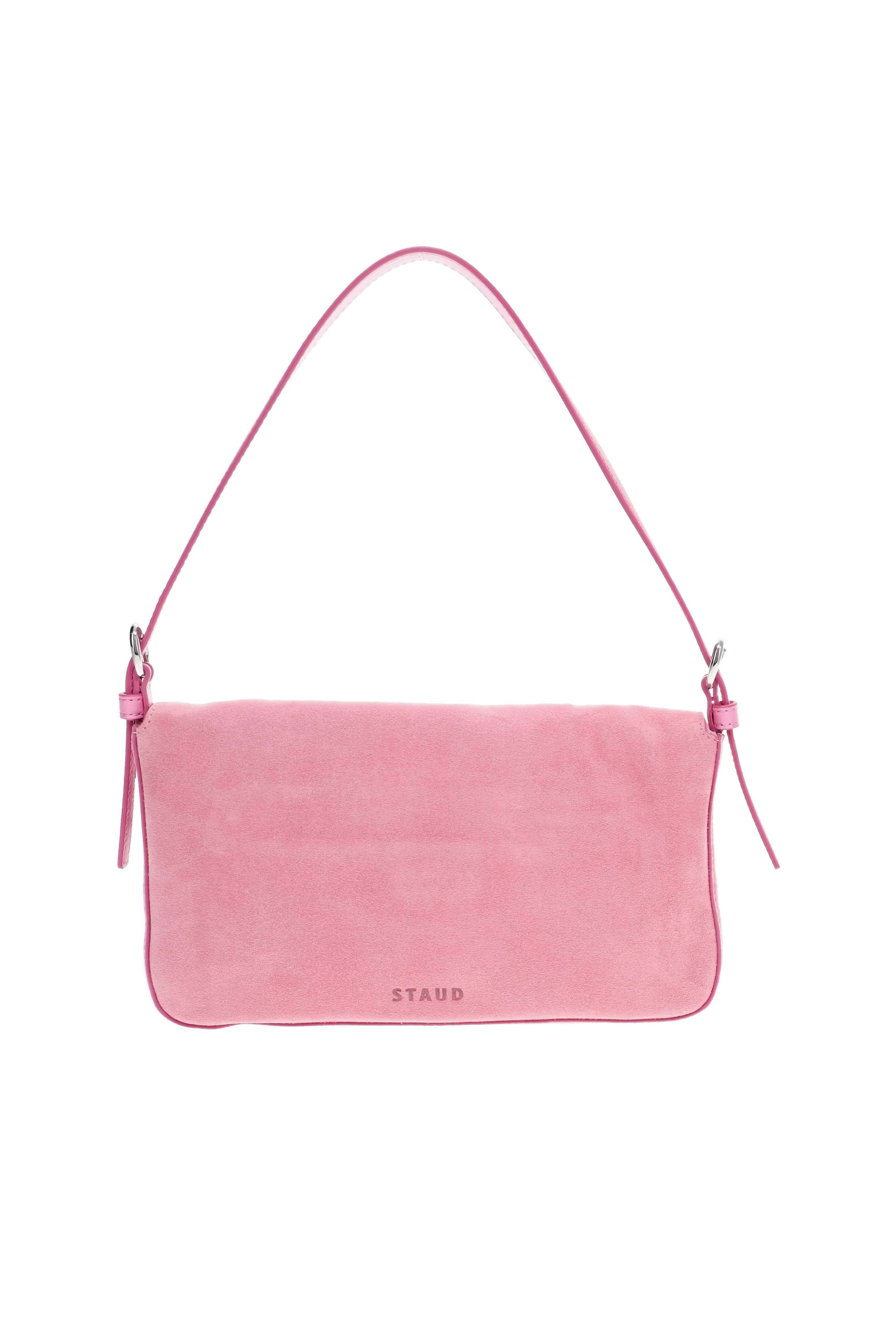 Staud Harlow Bag Orchid Pink Suede Shoulder Bag