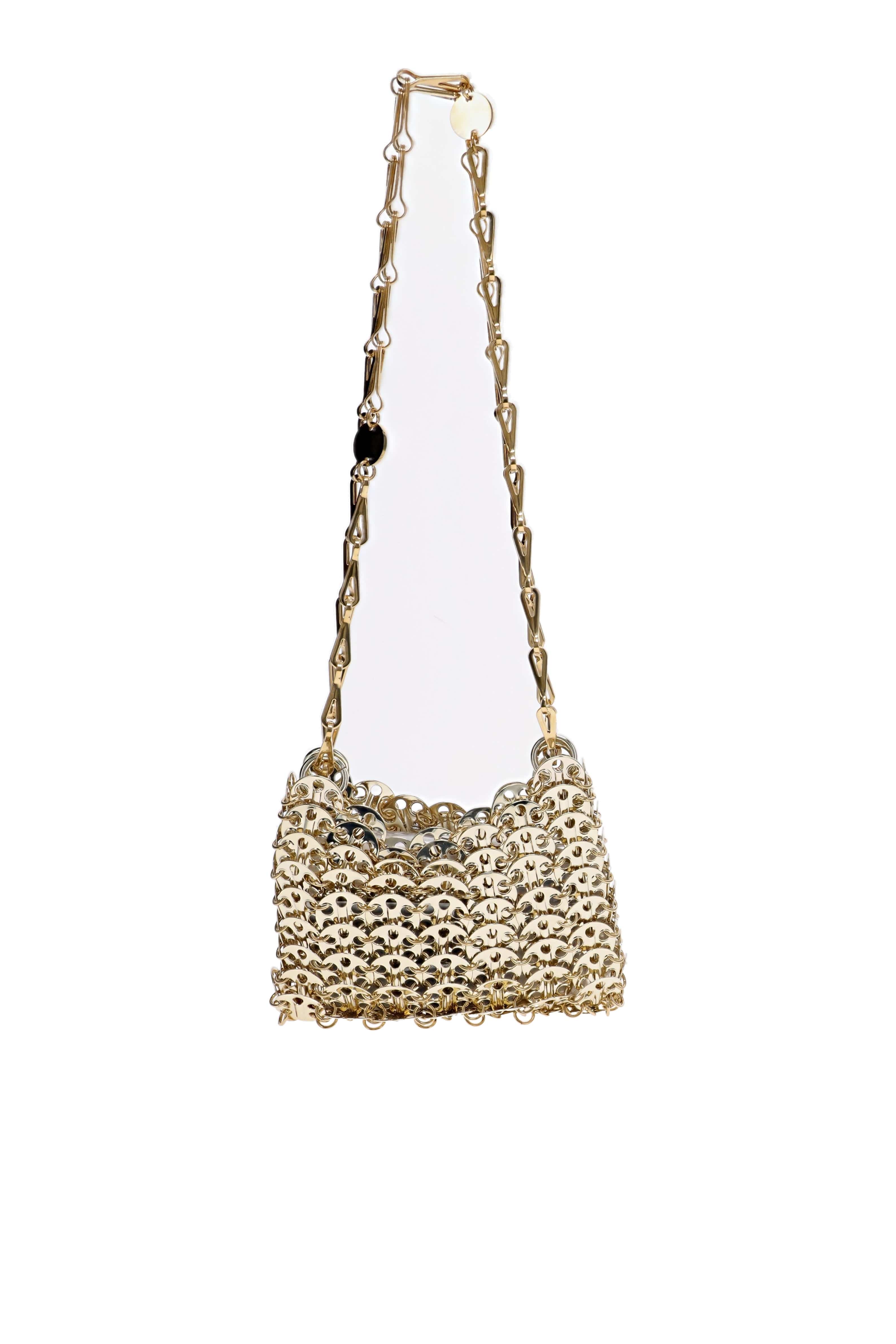 Rabanne 1969 NANO 20PSS0127MET002 P711 Gold Chainmail Mini Bag