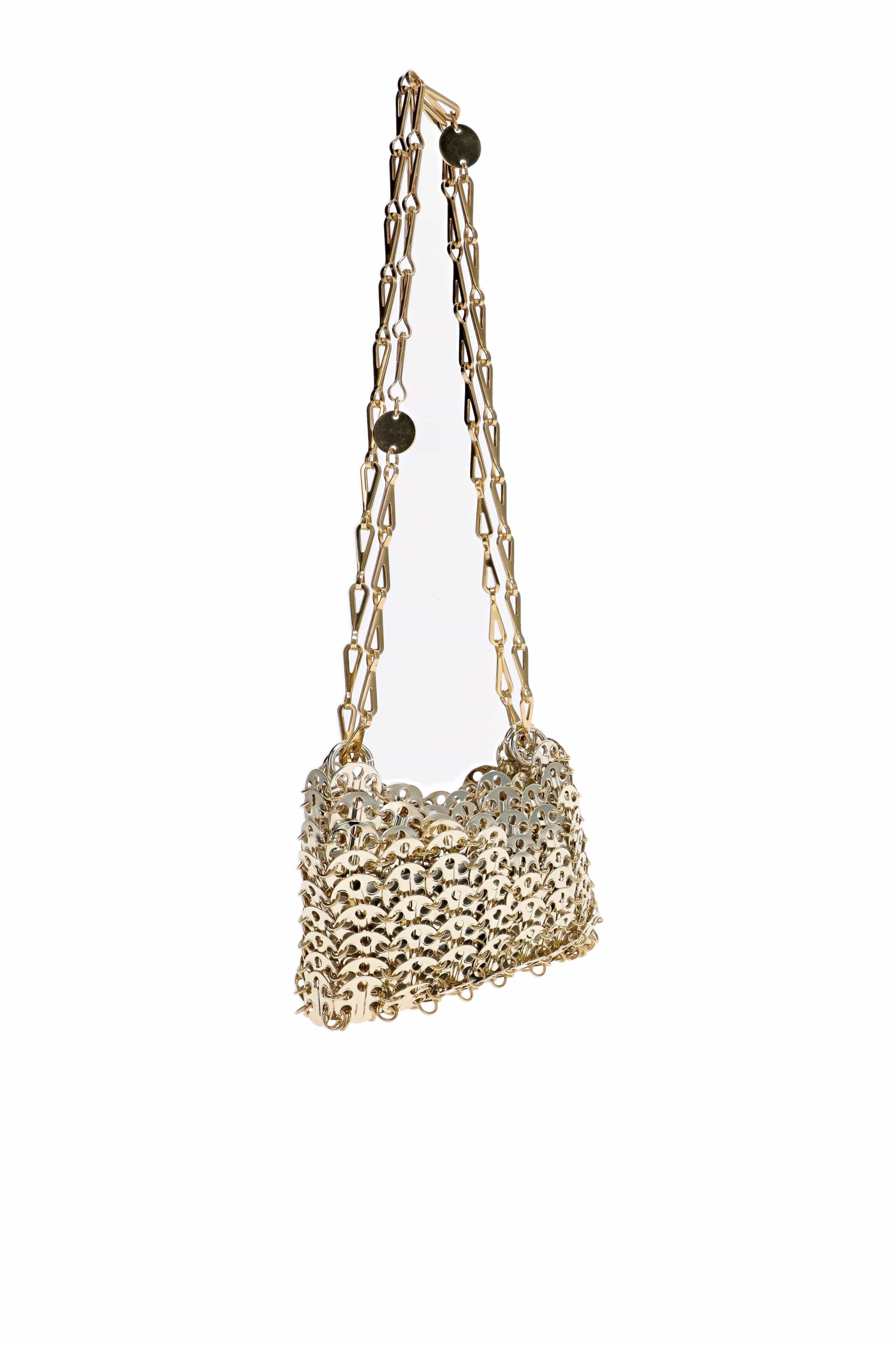 Rabanne 1969 NANO 20PSS0127MET002 P711 Gold Chainmail Mini Bag