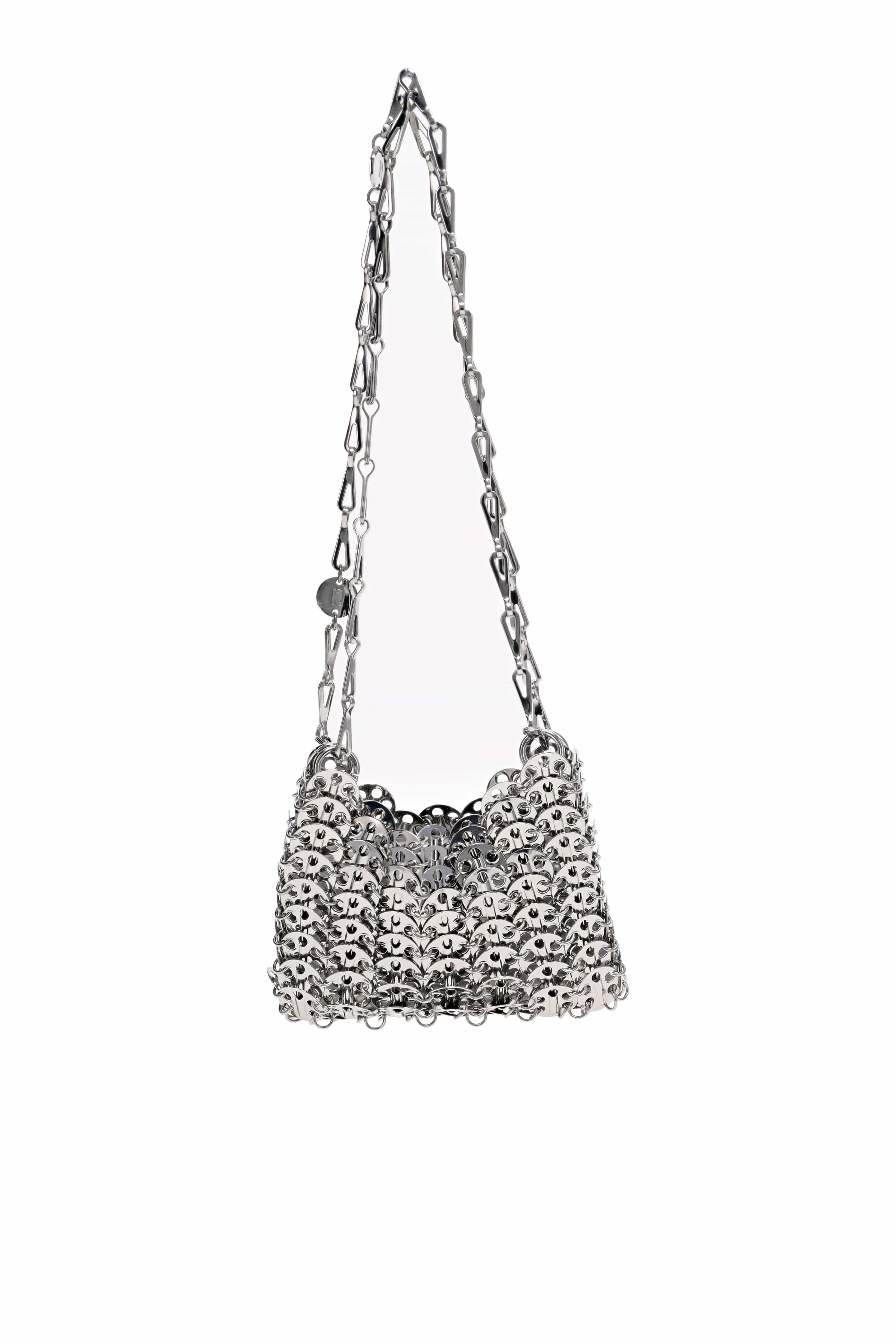 Rabanne 1969 Nano Blue Strapless Embellished Maxi Dress