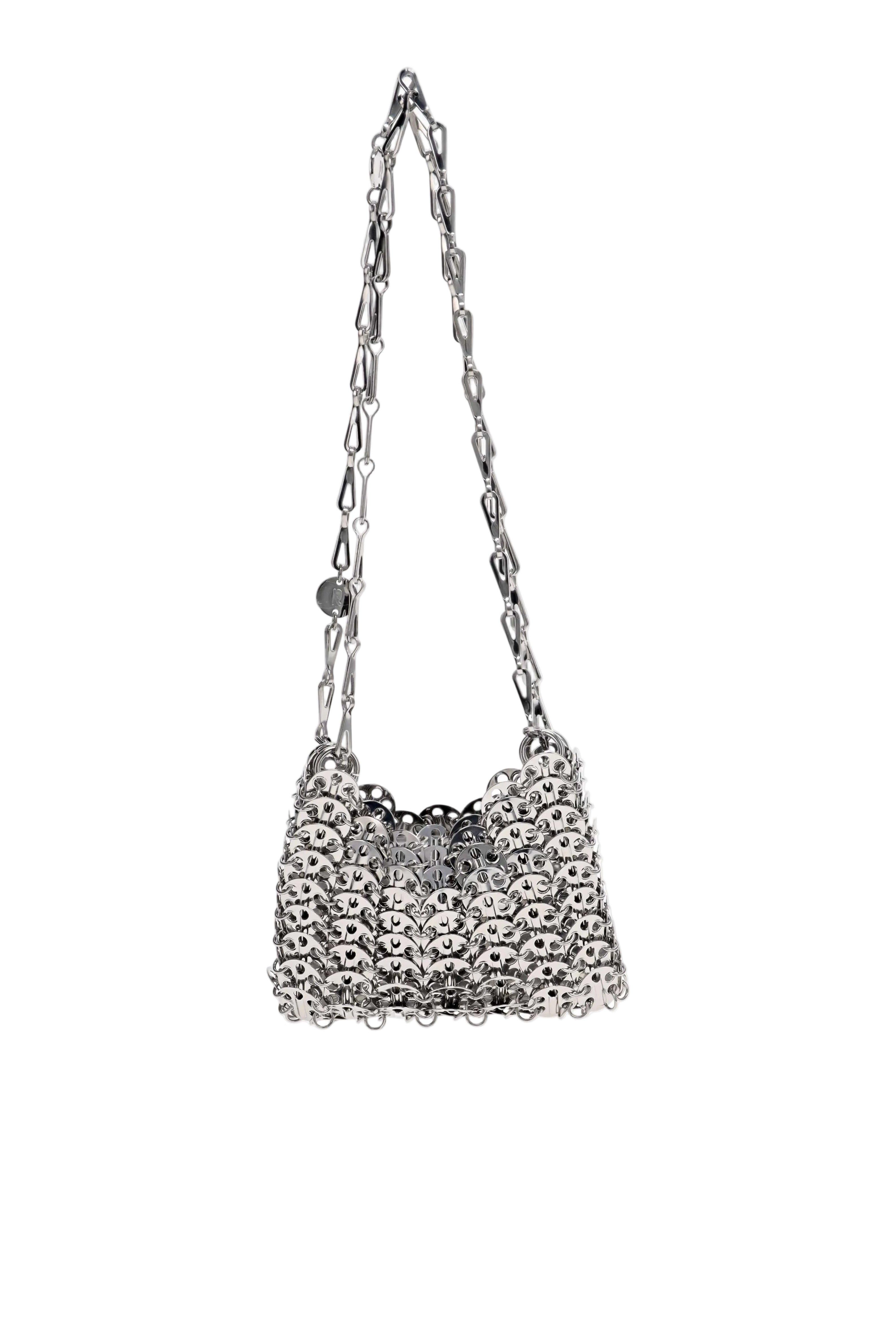 Rabanne 1969 Nano Blue Strapless Embellished Maxi Dress