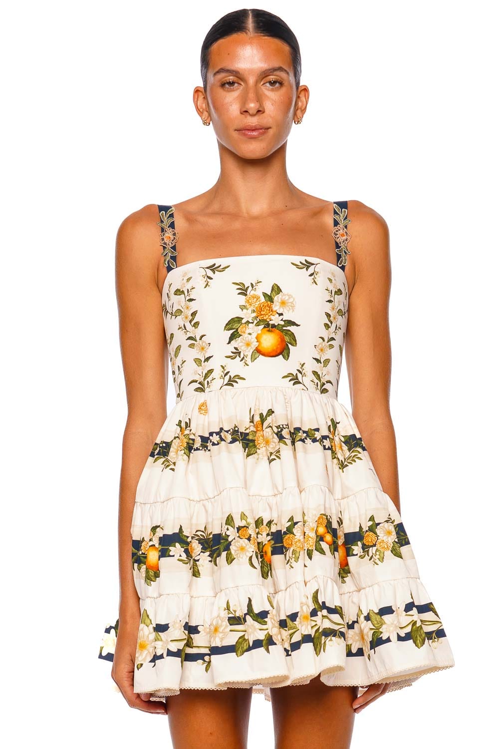 AGUA by Agua Bendita Lima Valle Multi Strappy Tiered Mini Dress