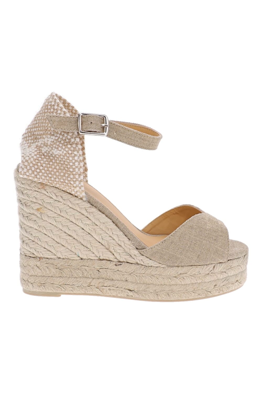 Castaner Blaudi Wedge Gold Platform Espadrille Sandals
