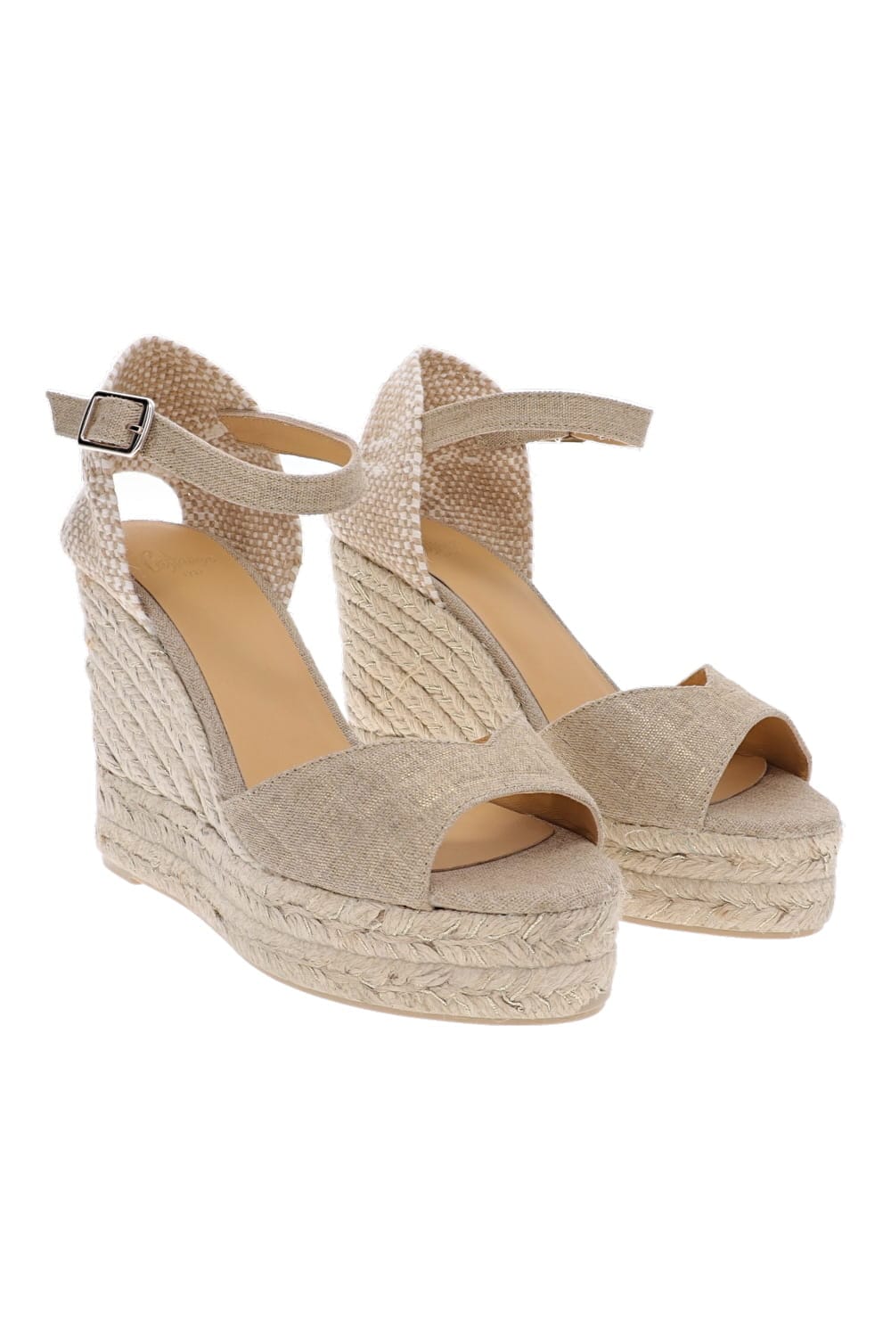 Castaner Blaudi Wedge Gold Platform Espadrille Sandals